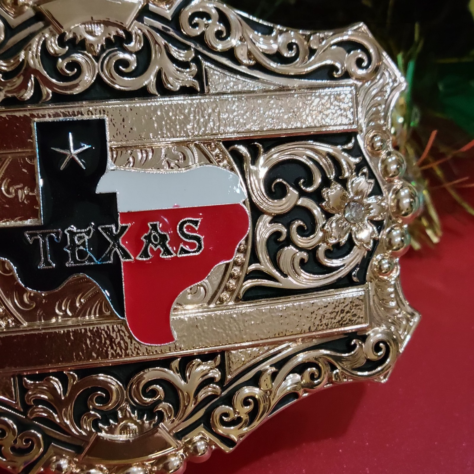 Texas Concho Western belt Buckle Rose Gold Silver Heavy Zinc Alloy