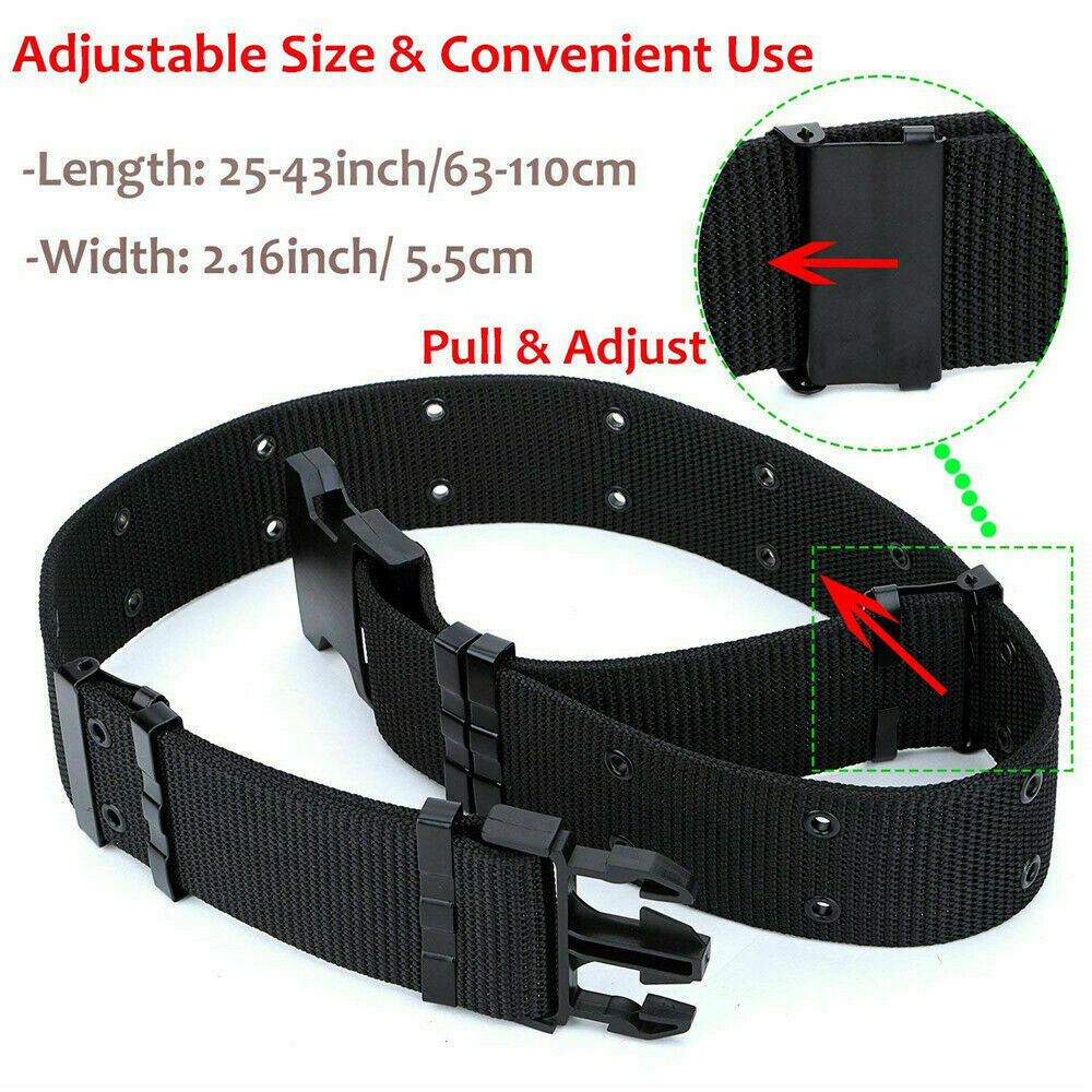 Tactical Military Belt Adjustable Buckle Gun Belt Quick Release Belts Strap USA