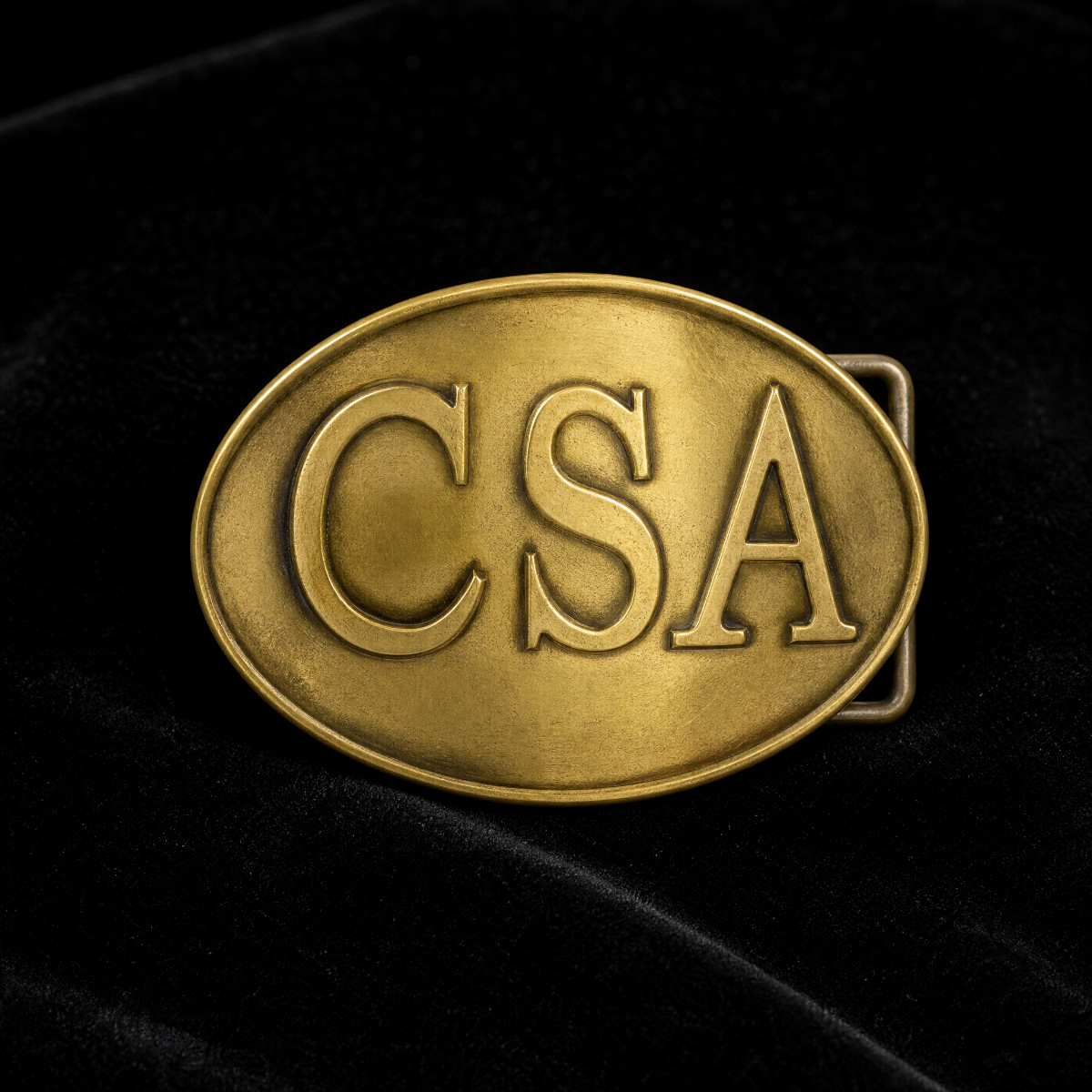 CSA Bronze Plated Metal Belt Buckle Civil War Confederate Reenactment Gear