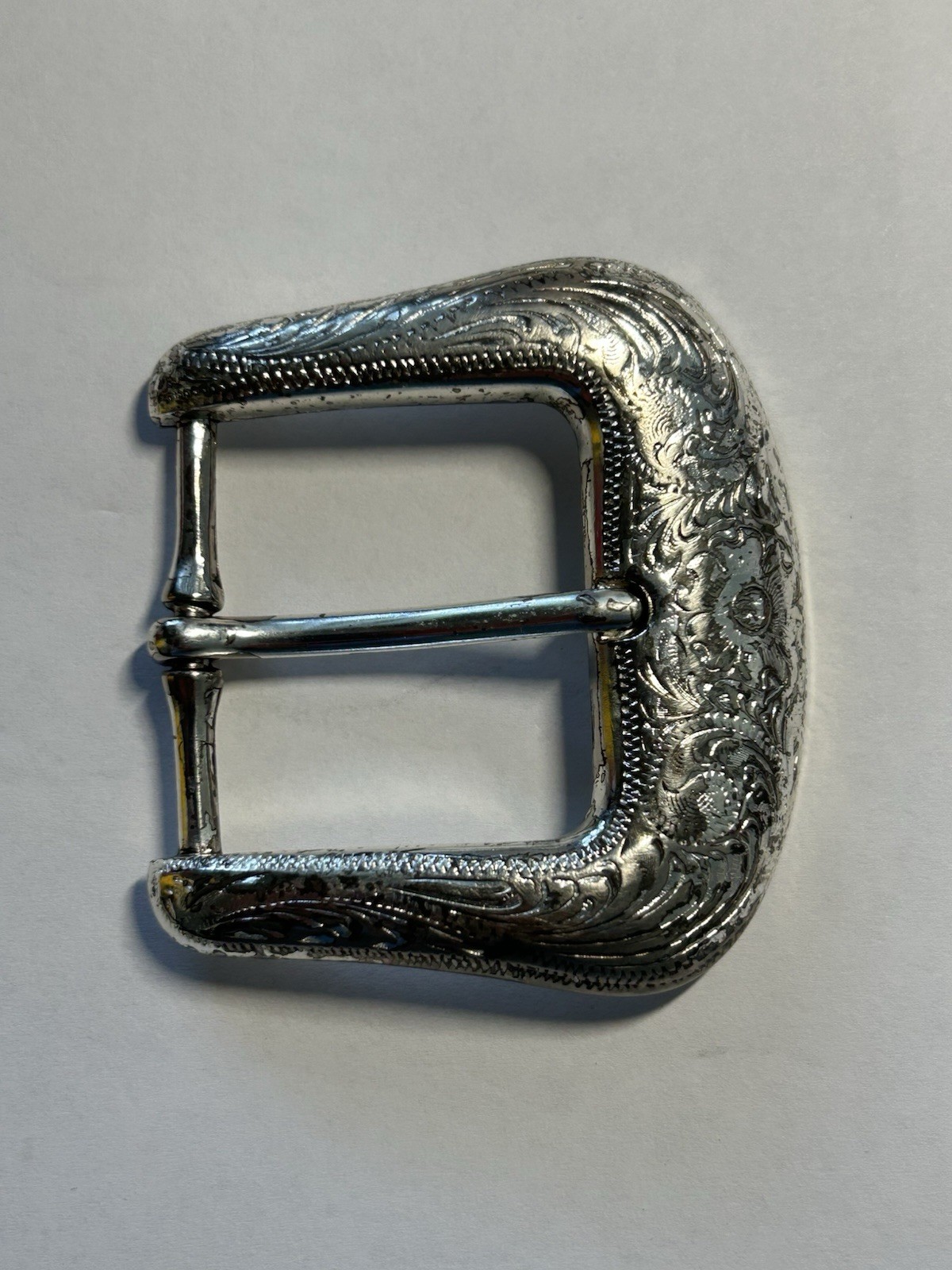Western Women’s Belt Buckle Floral Boho 90s Rodeo Rockabilly Silver Tone