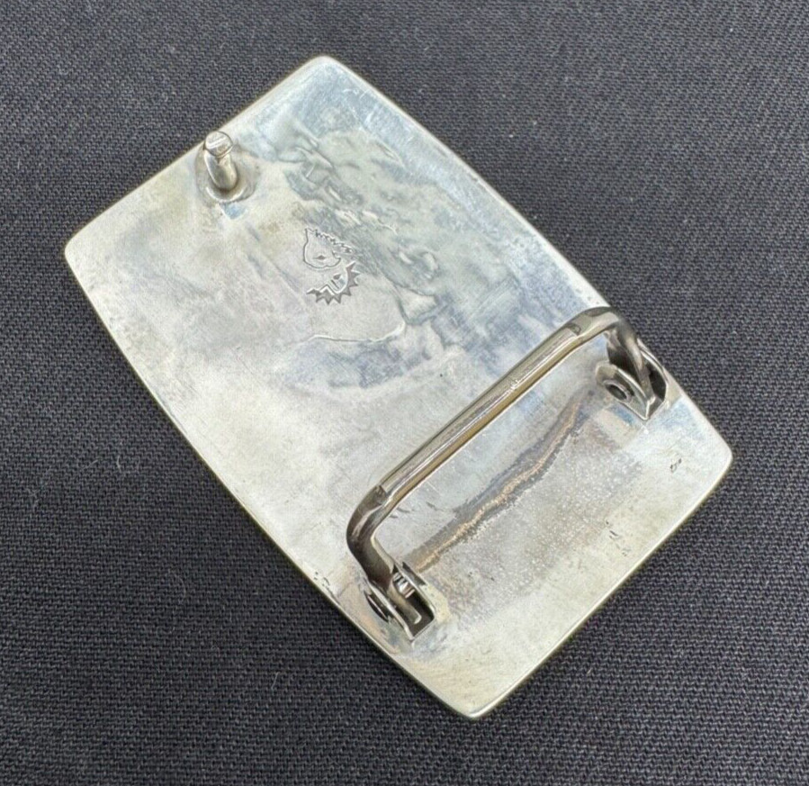 1950&rsquo;S EAGLE STERLING SILVER 38G HAND CRAFTED BELT BUCKLE ZUNI HOPI/NAVAJO? N473