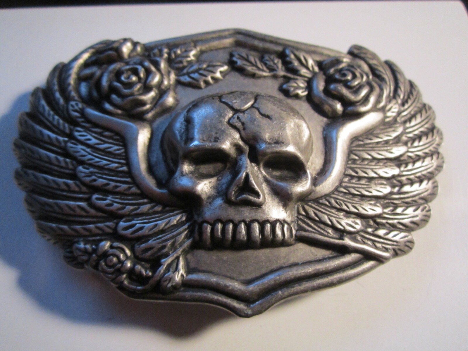SKULL WITH WINGS THEME BELT BUCKLE – GW-9