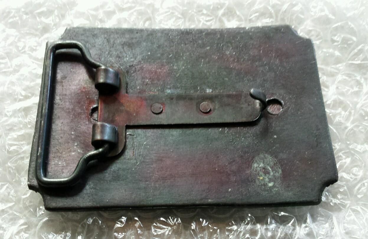 TALL IN THE SADDLE HORSE WESTERN SETTLER GOING WEST COVERED WAGON BELT BUCKLE