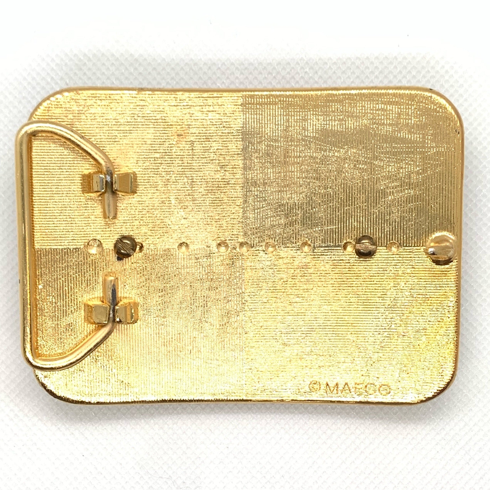 Silver Dollar Black & Gold Western Style Belt Buckle