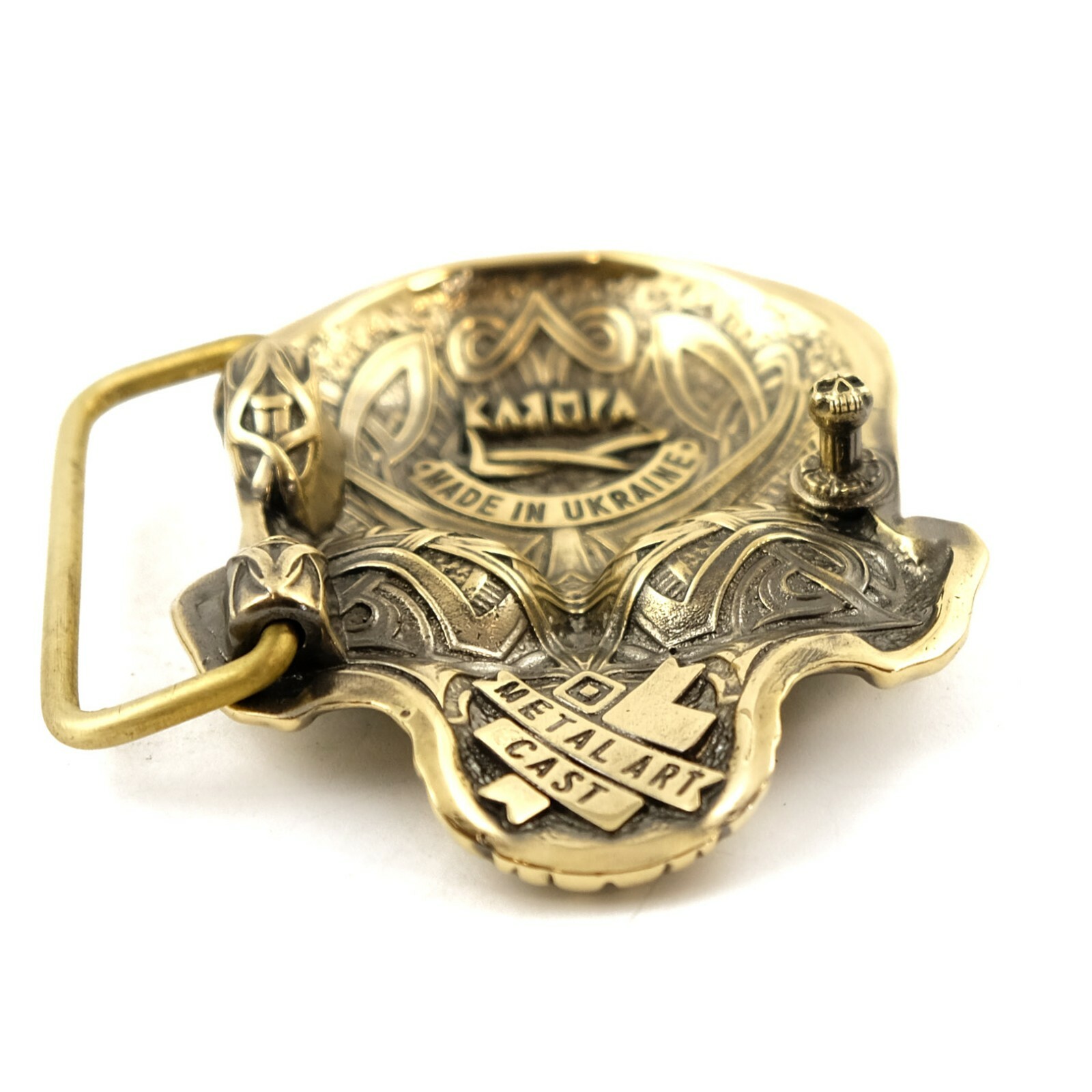 Skull belt buckle, Human skull solid brass buckle, Jolly Roger brass belt buckle