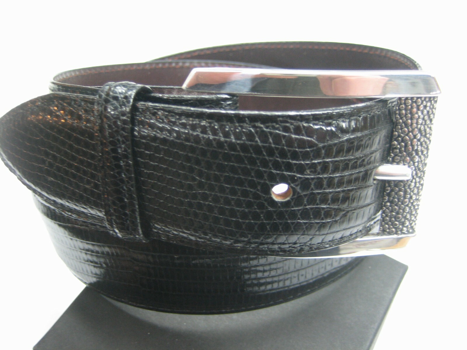 STERLING SILVER 925 BUCKLE AVAILABLE FOR 1&Prime; 1-1/8&Prime; 1-1/4&Prime; 1-3/8&Prime; 1-1/2&Prime; BELTS