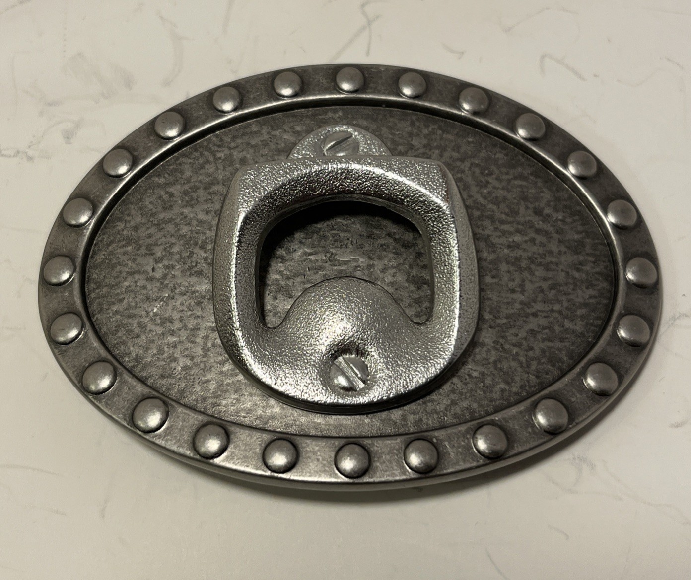 Vintage Bottle Cap Opener Men’s Buckle Silver Toned & Opener Works 💥Unbranded