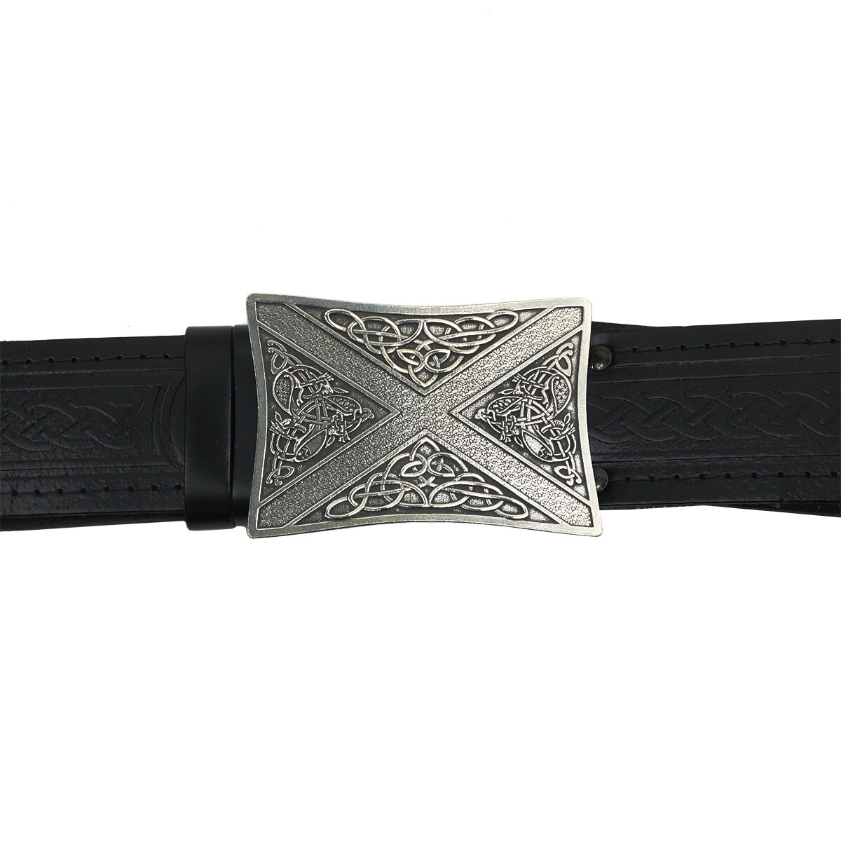 Celtic Saltire Kilt Belt Buckle – Made in Scotland