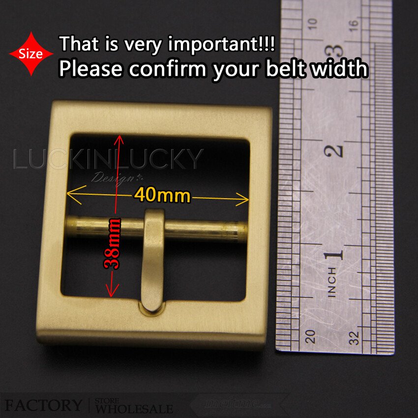 Heavy Duty Solid Brass Women / Mens classic centre bar belt buckle 1 1/2&Prime; 38mm
