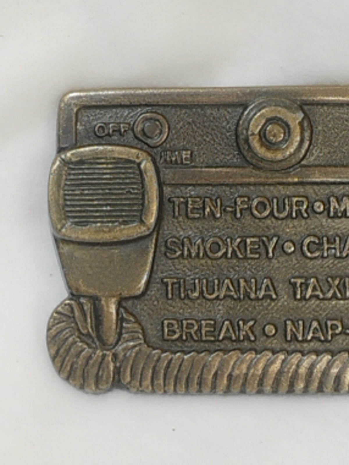 CB Radio 10-4 Mercy Smokey Belt Buckle Semi Truck Trucker Convoy ham