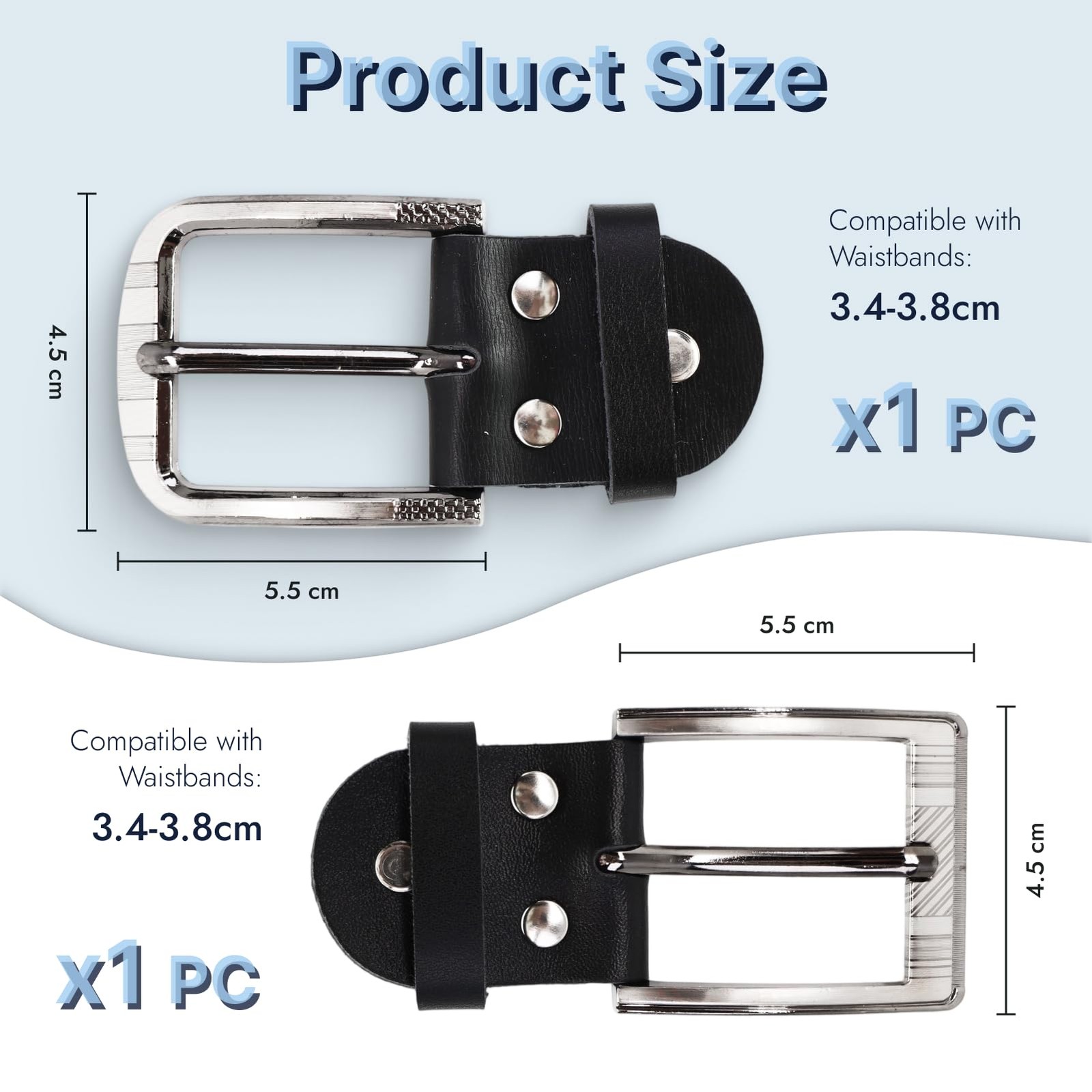 2 pieces belt buckle men, belt buckles for men leather, belt buckle…