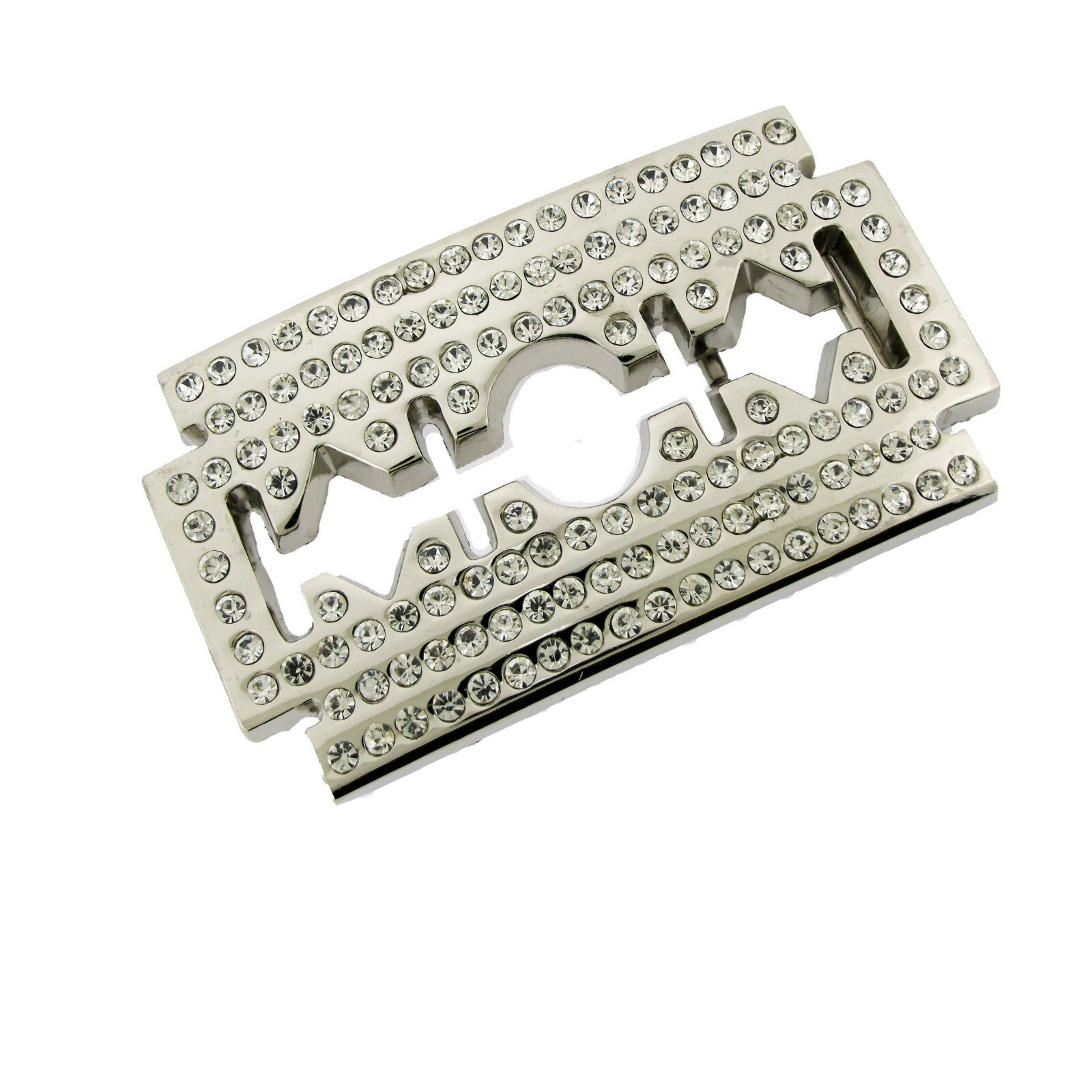 Razor Blade Belt Buckles Barber Shop Hairdresser Hair Stylist Tool Silver Chrome