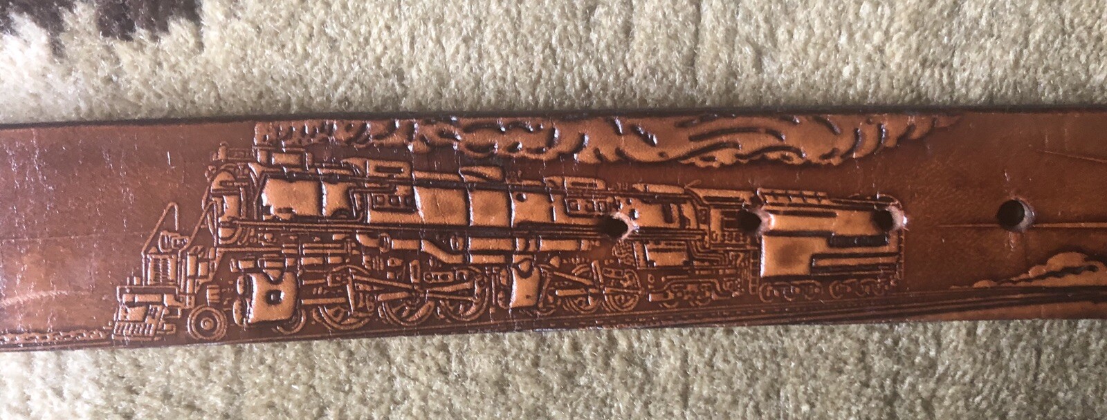 vintage Railroad Buckle and Belt (Siskiyou Buckle Co)