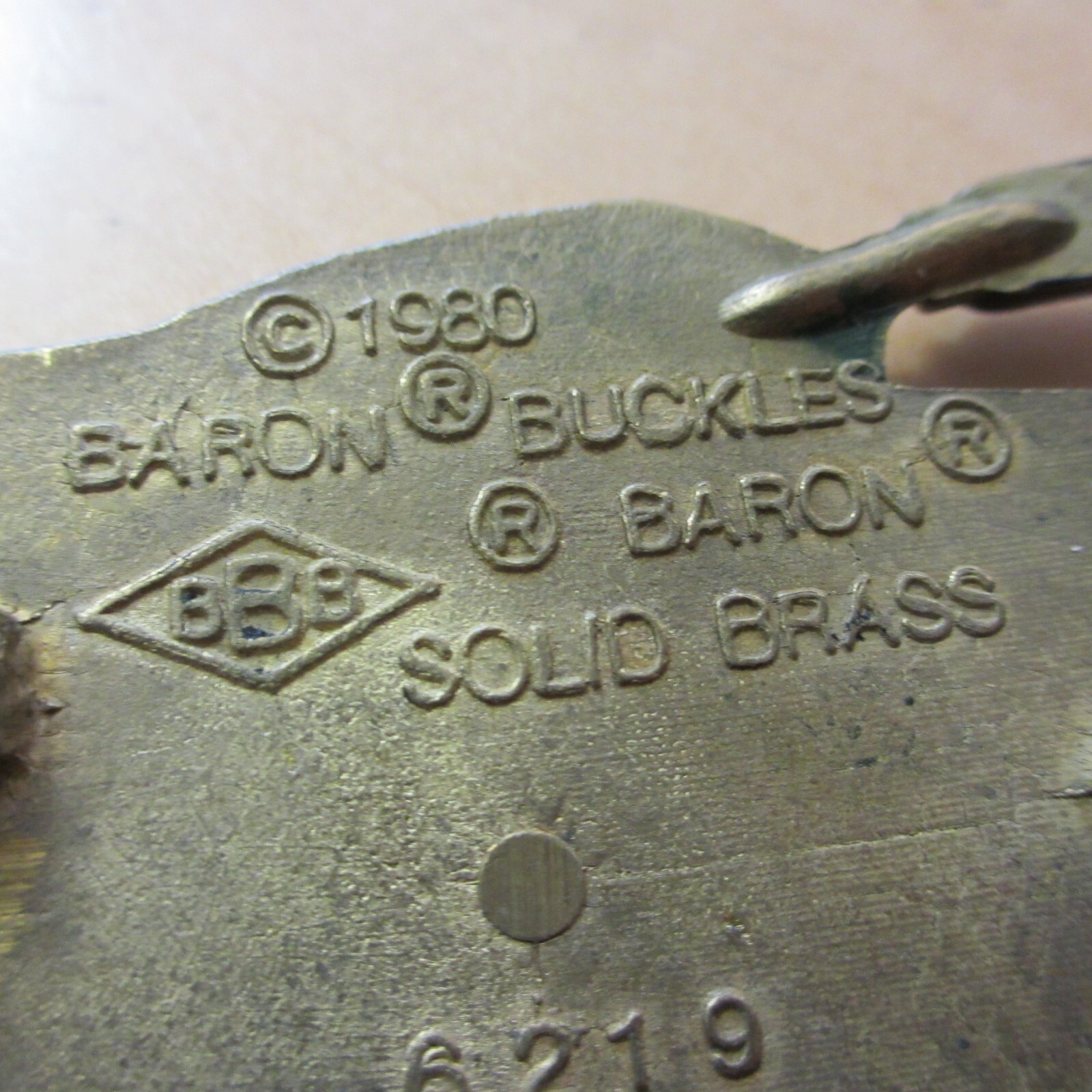 cement BRICKLAYER brick layer MASON belt buckle work BRASS trowel 3.5&Prime; x 2 5/8