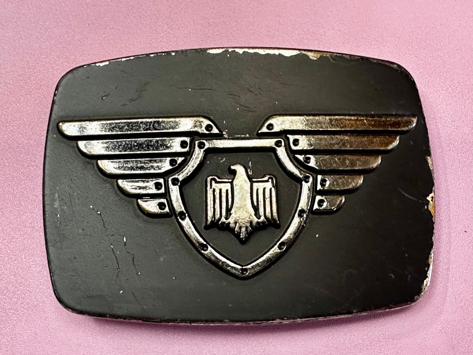 Thunderbird Emblem Logo With Wings 90&rsquo;S Chrome Brand 6172 Belt Buckle