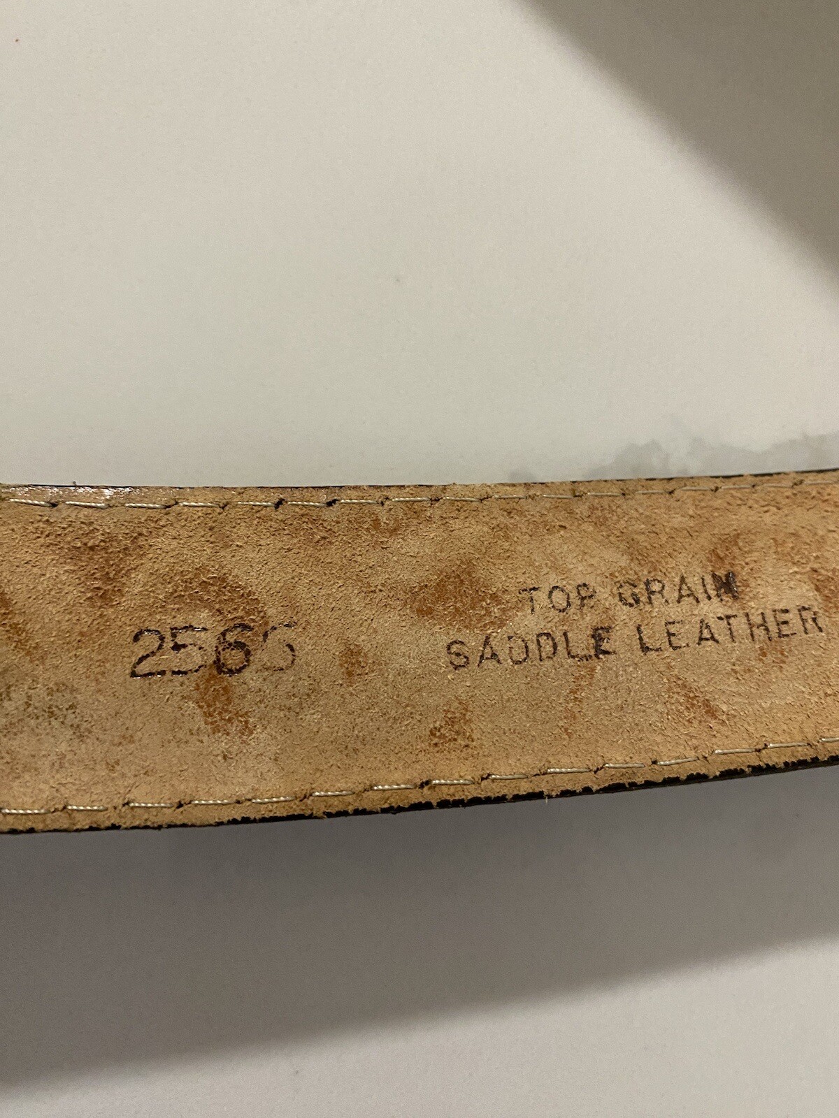 Vtg Lyatone Saddle Leather Belt Cowboy Boots Belt Buckle Sze 34 2565 Top Grain