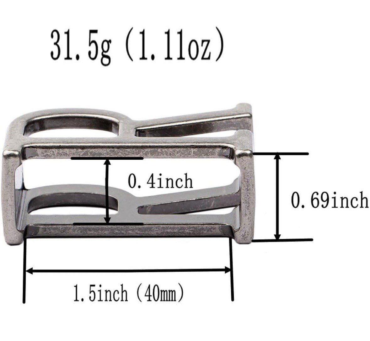 Belt Loop Keeper – Silver R – 1.5” (38mm – 40 mm)