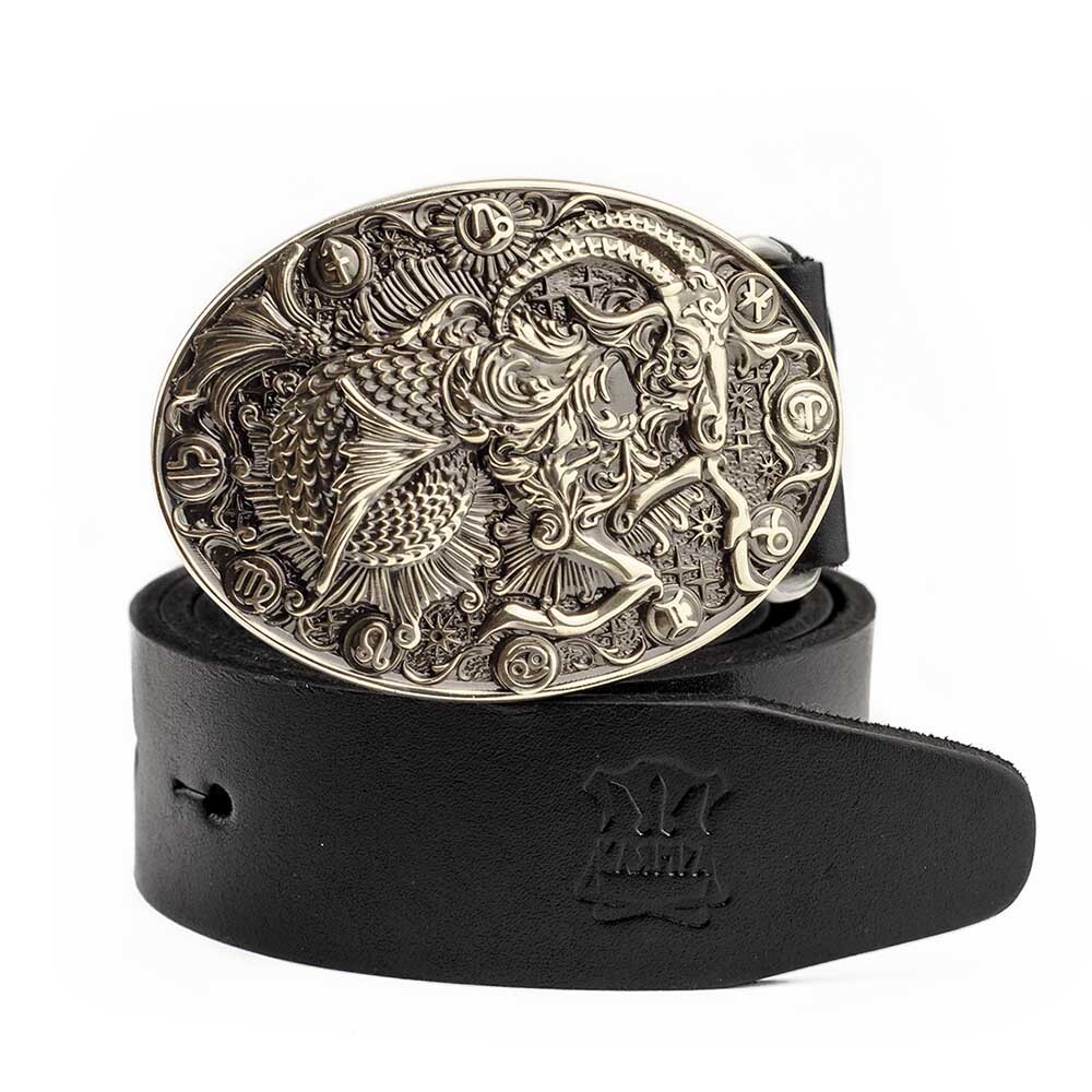 Capricorn german silver belt buckle, Sea Goat Horoscope Astrological Zodiac Sign