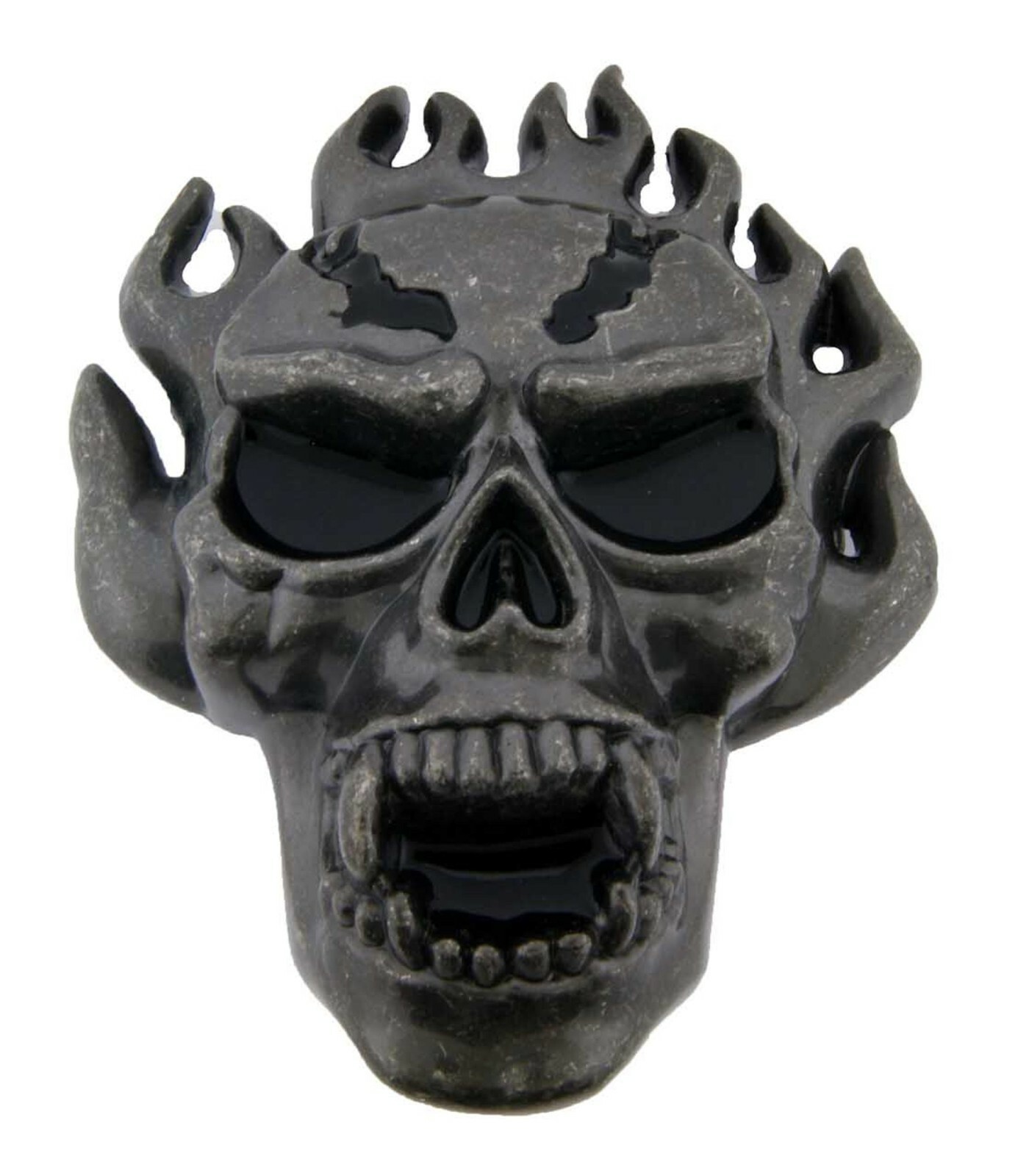 Skull Belt Buckle Men Women Flaming Flame Blaze Halloween Costume Party Pirate