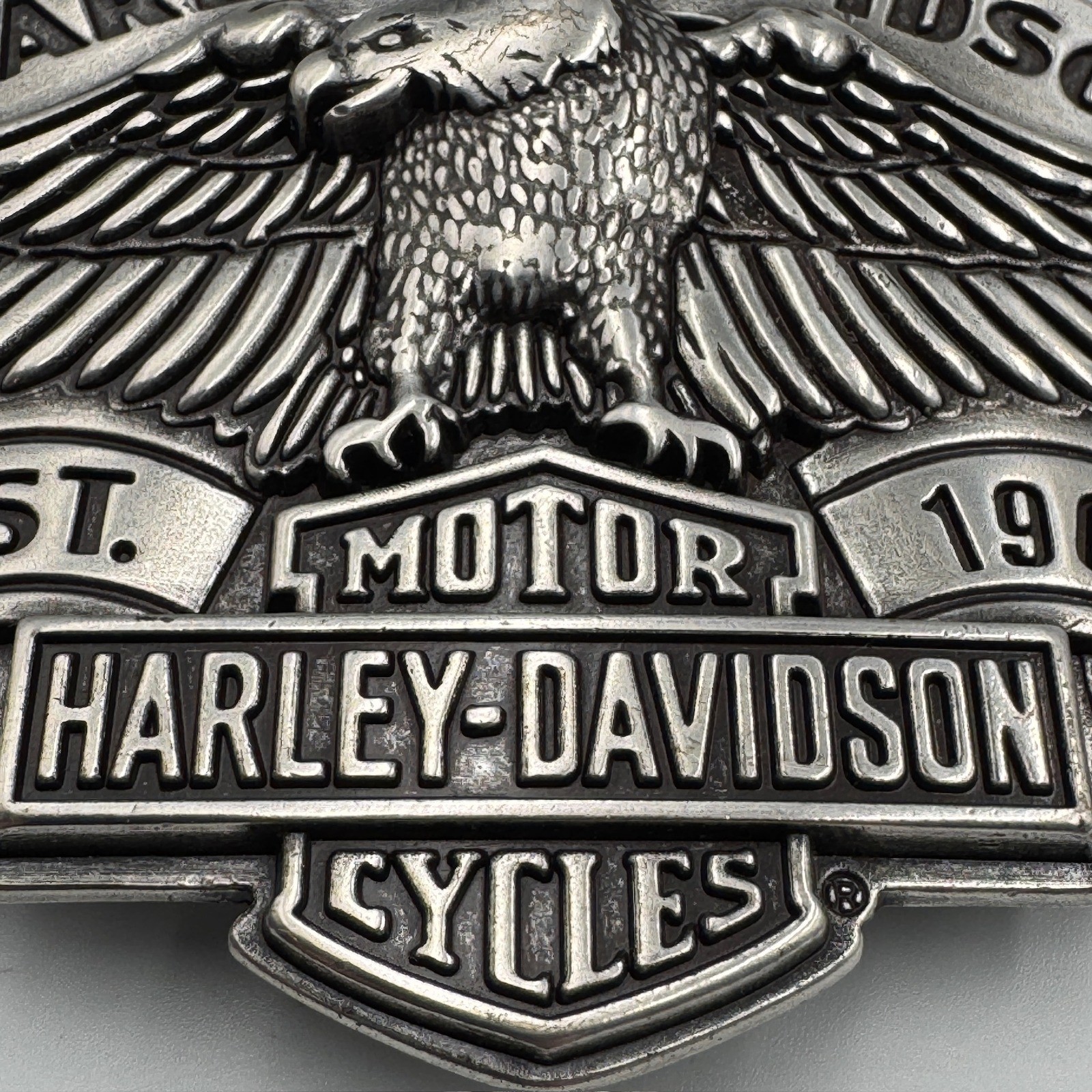 Harley-Davidson 2008 Eagle Bar & Shield Belt Buckle Silver 99401-09VM Biker Mens