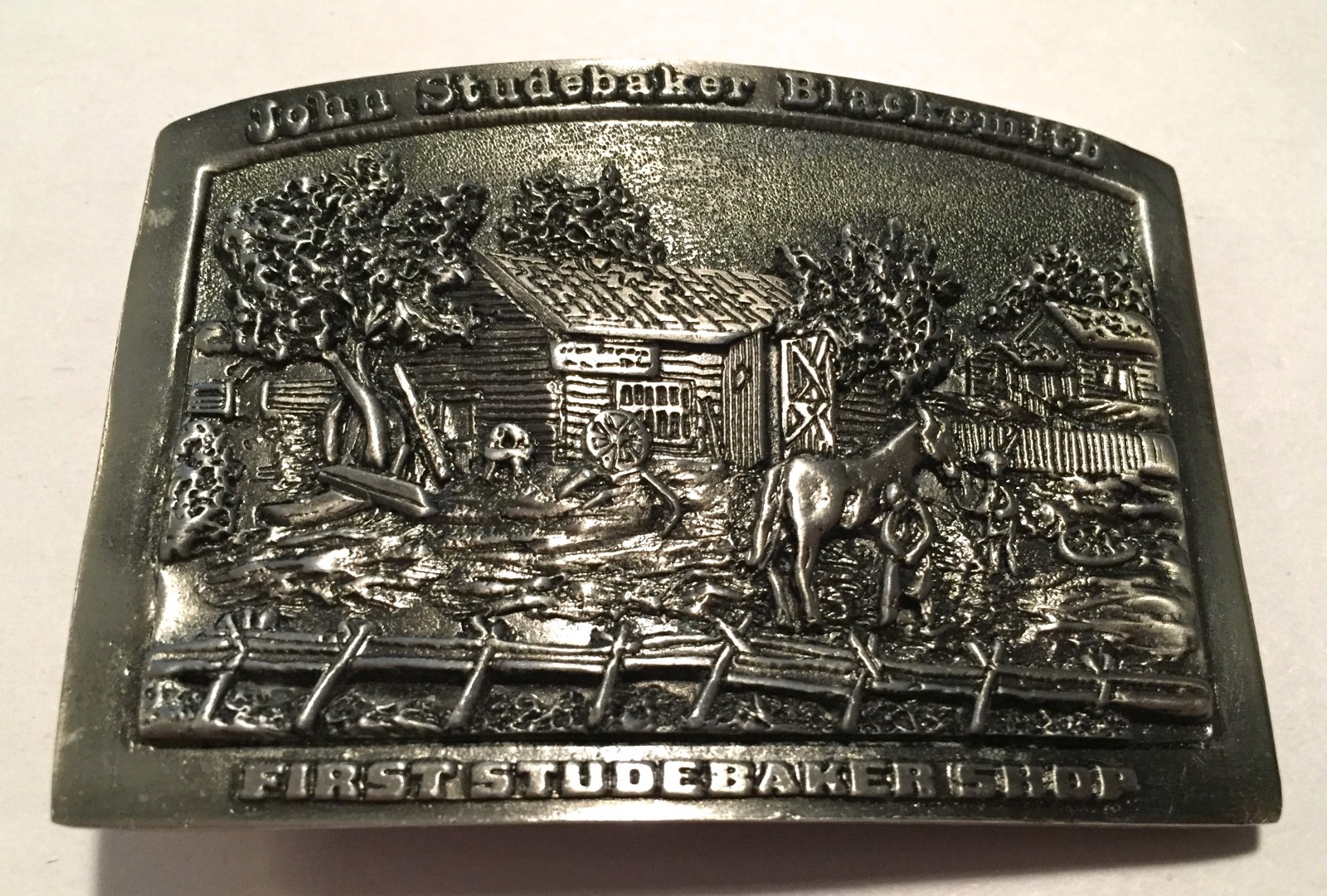 John Studebaker Blacksmith First Shop – Limited Edition Metal Belt Buckle #297