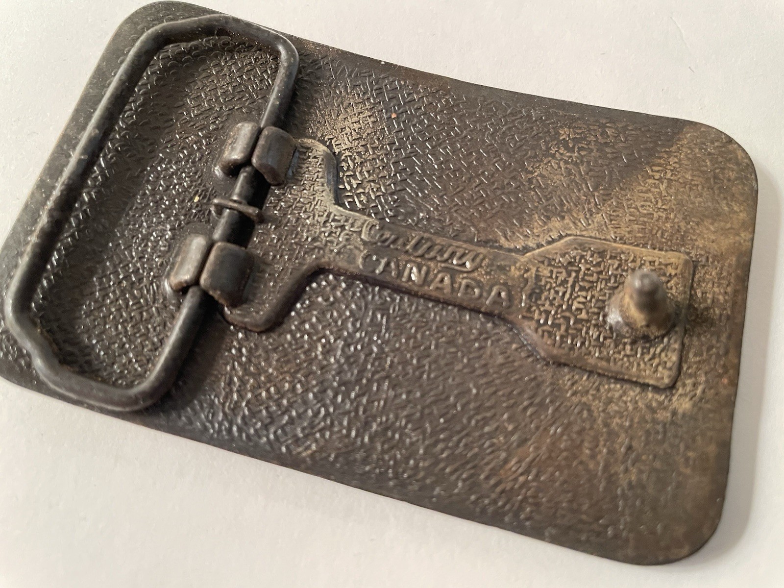 Vintage Canada Belt Buckle Maple Leaf Buckle Copper Metal Made By Century