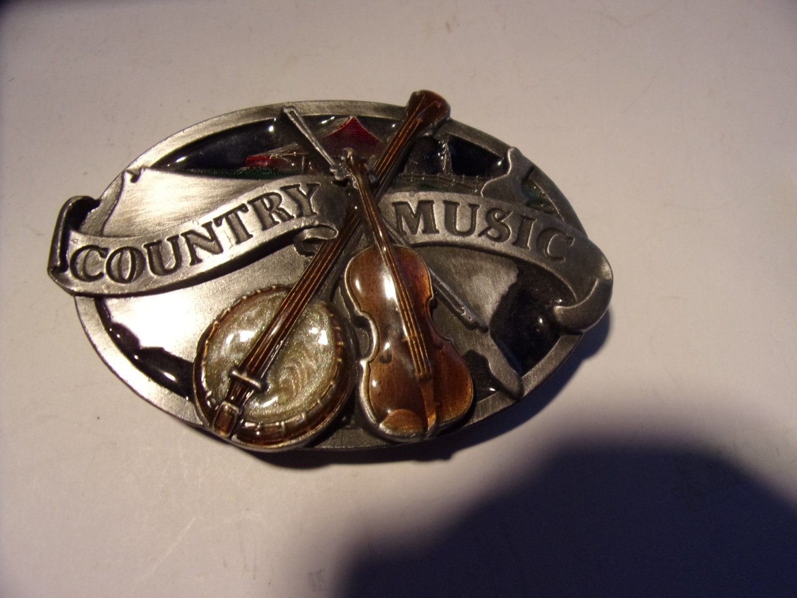Beautiful Collectible Country Music Belt Buckle – EXC – $11 s/h