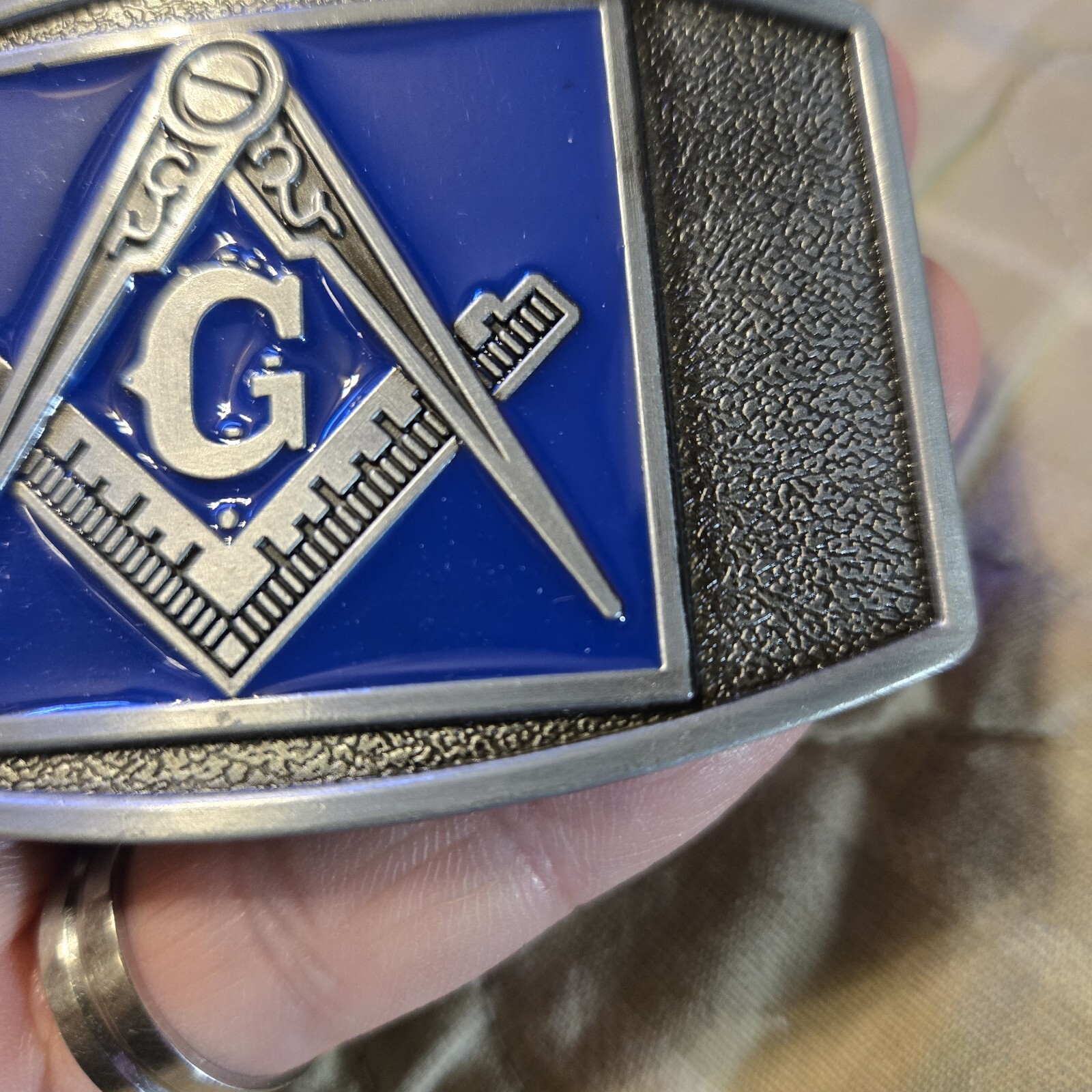 MASON FREEMASONS FREEMASONRY Metal Belt Buckle