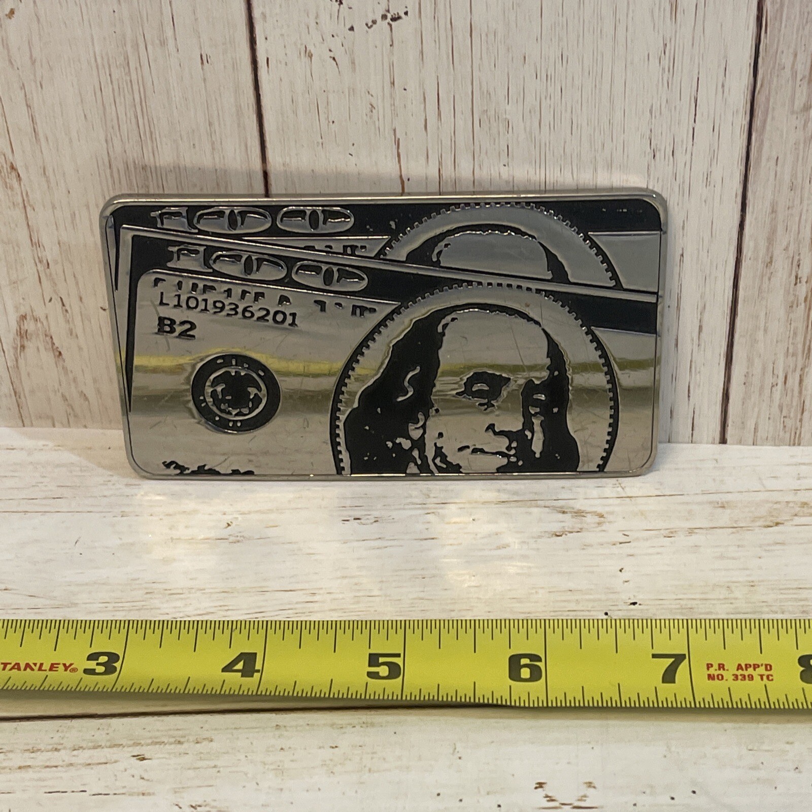 Westside 100 Hundred Dollar Bill Belt Bucket – Vintage – Has Some Scratches 2002