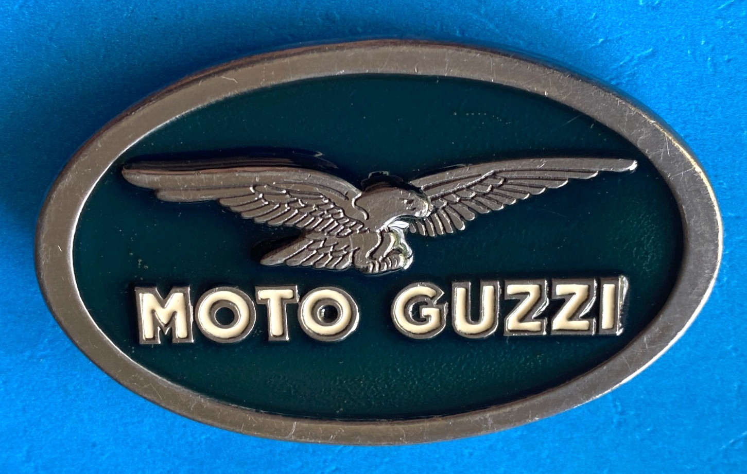 VINTAGE MOTO GUZZI MOTORCYCLE BELT BUCKLE