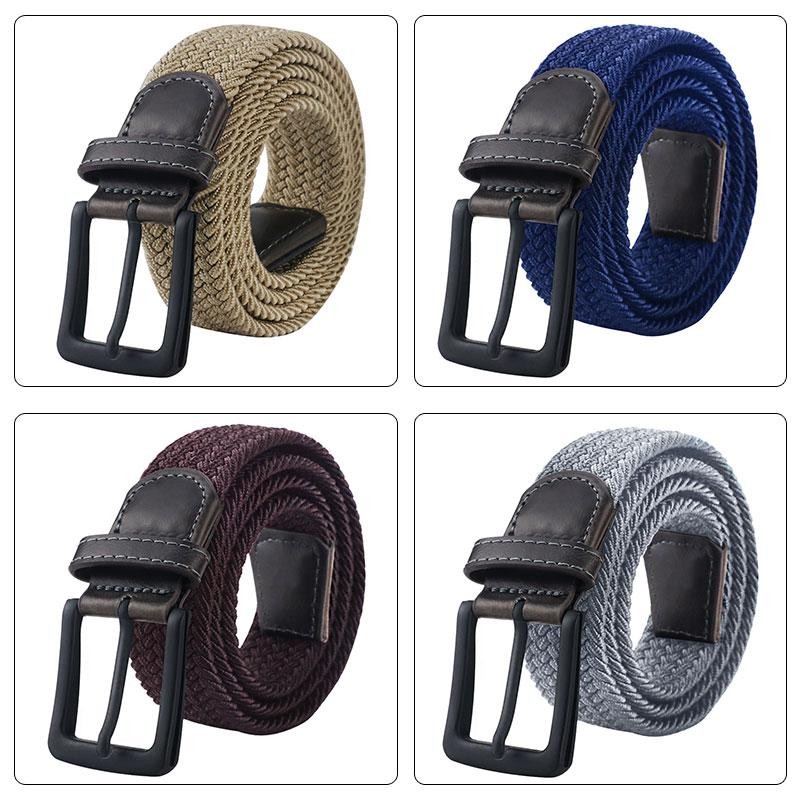 MaiKun Men&rsquo;s Canvas Tactical Belt Military Web Belt Elastic Metal Buckle Jeans