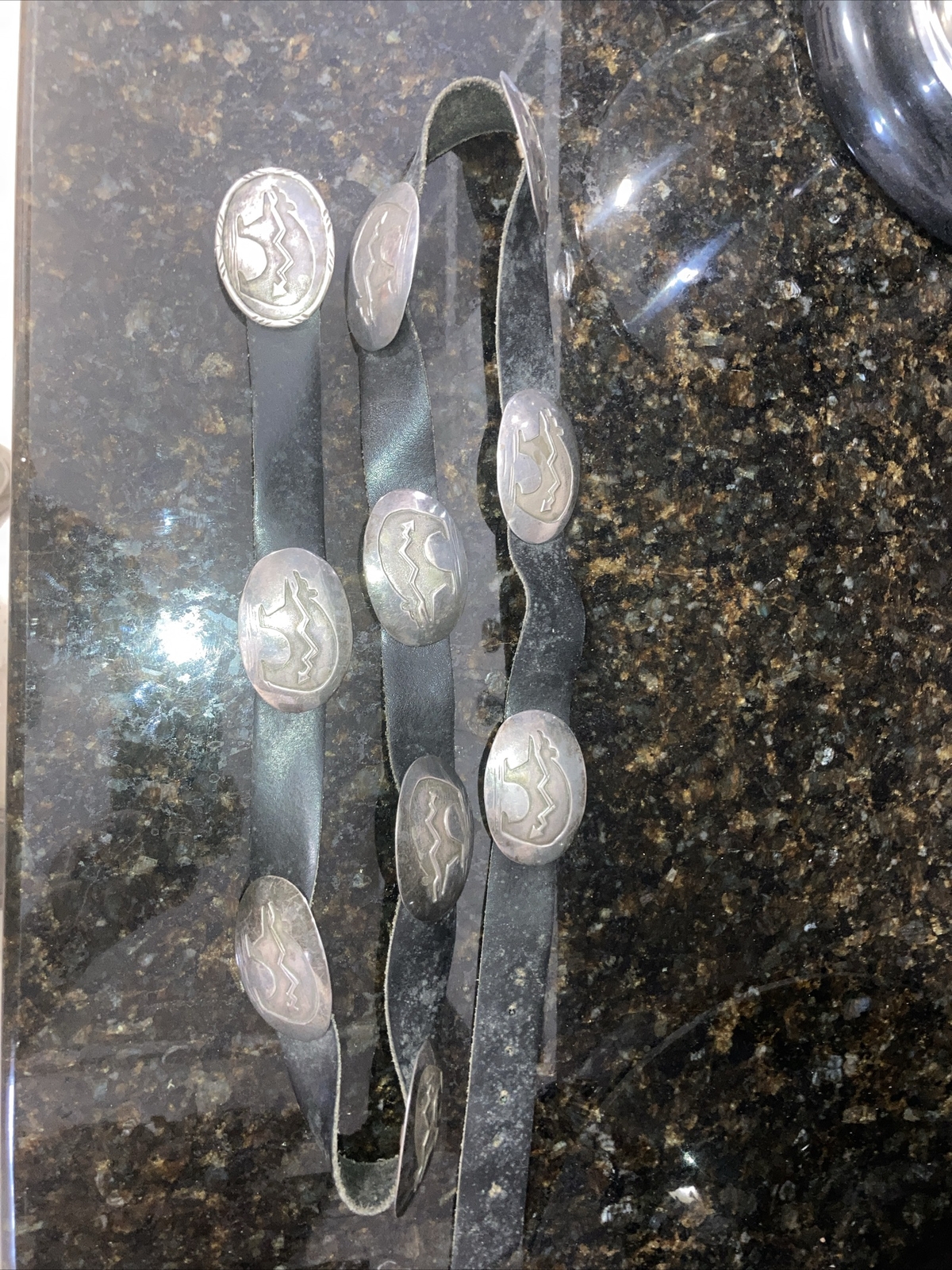 Handmade Southwest Indian Belt With Sterling Silver Sid Bell Personal Estate
