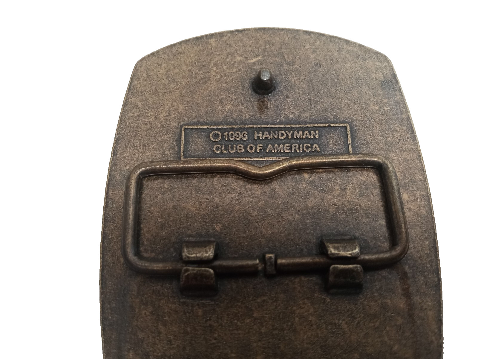 1996 Vintage Handyman Club Of America Life Member Brass Belt 3&Prime; Buckle