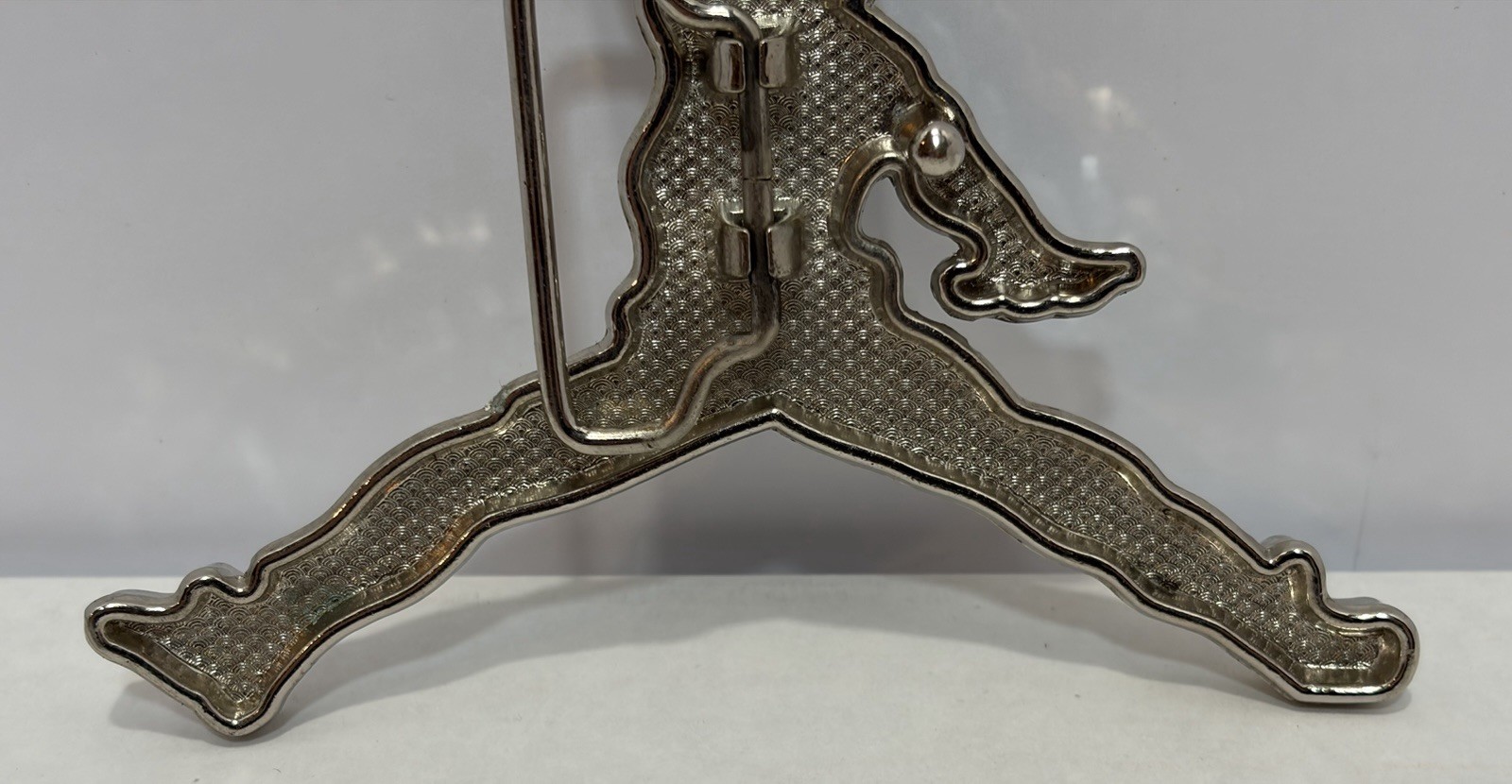Iced Out Rhinestone Jordan Jumpman Belt Buckle Silver Custom Bling 4.5&Prime;x4&Prime;