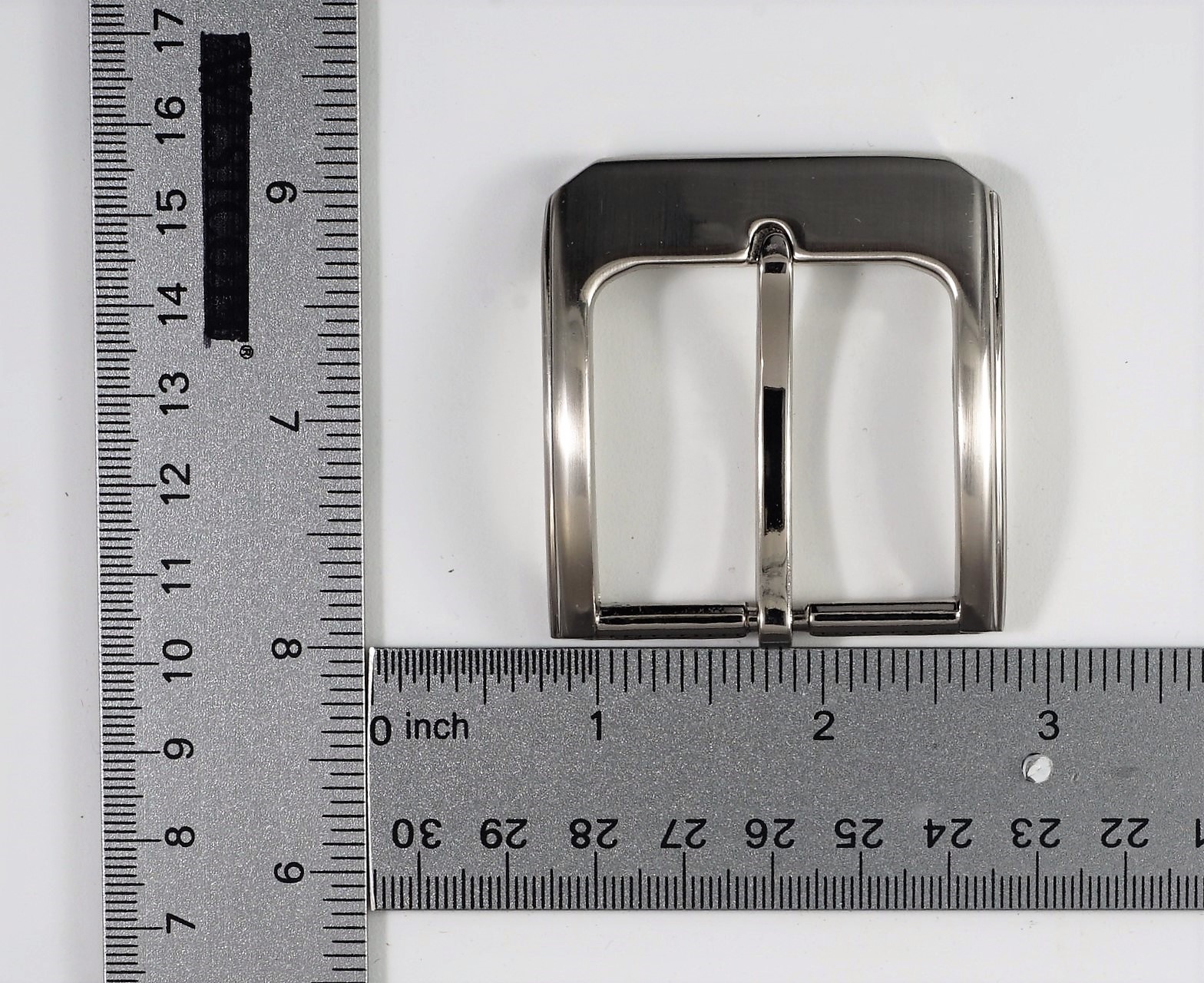 New 1 1/2&Prime; (38mm) buckle(#T7) high quality pin style brushed nickel color USA