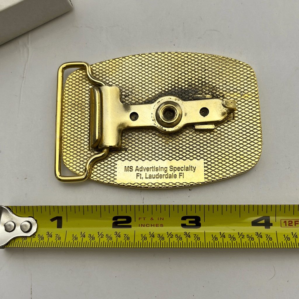 Men&rsquo;s Goldtone Metal Arrow Emblem Rectangular Western Belt Buckle