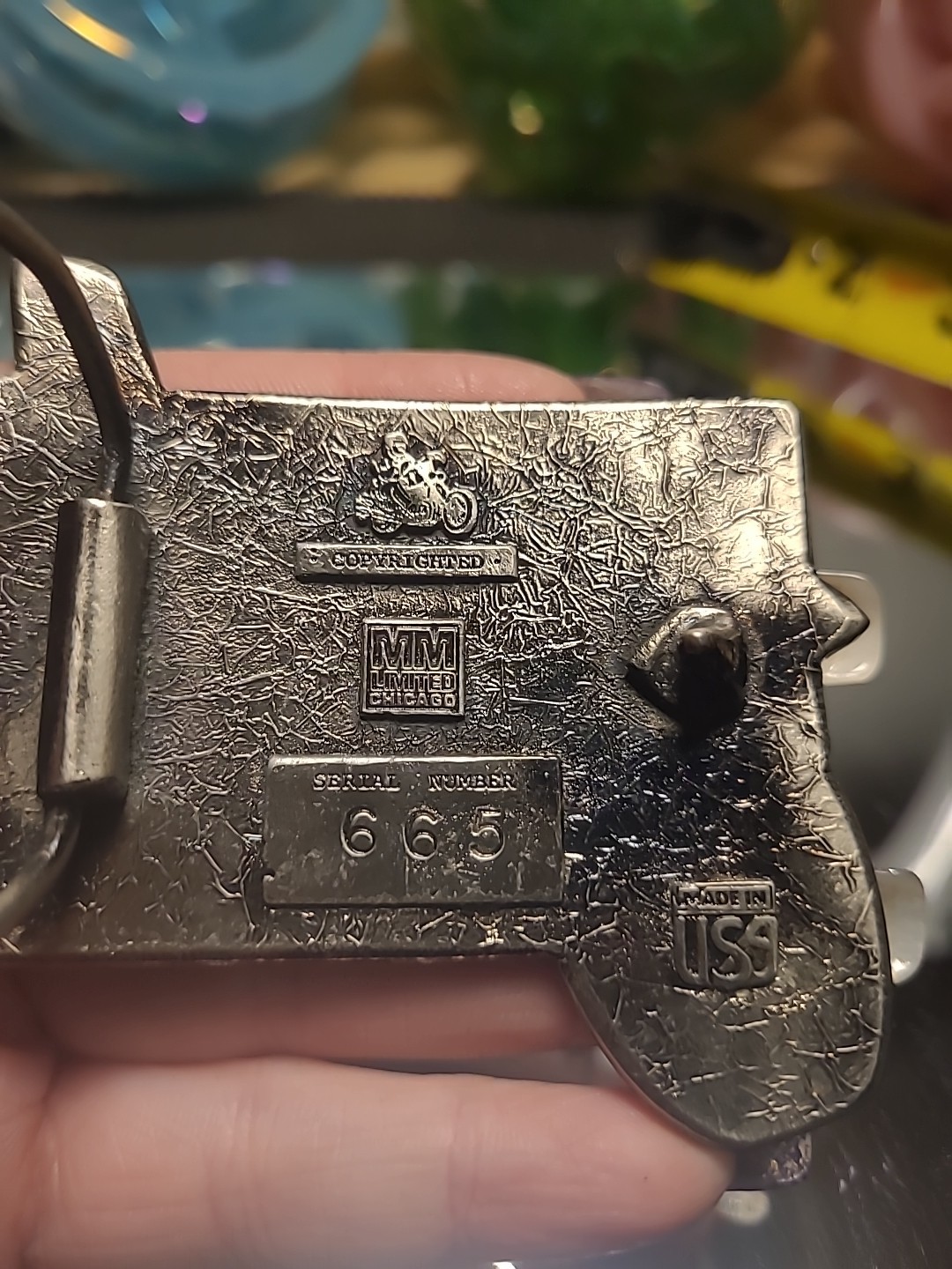 1970s Sci-Fi Weird Motorcycle-Plane Pilot MM Limited Vintage Belt Buckle