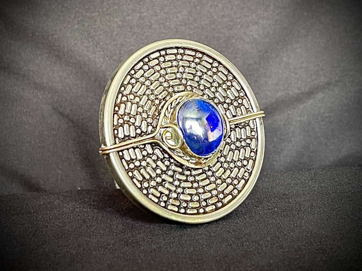 Darren McNeese Archive Belt Buckle Blue Stone Peru Industrial Gothic Handmade