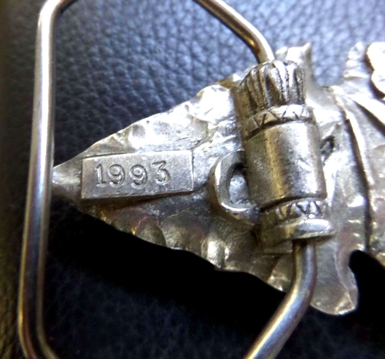 1993 New Vintage GAP Tomahawk Battle Ax Arrowhead Mens Indian Belt Buckle