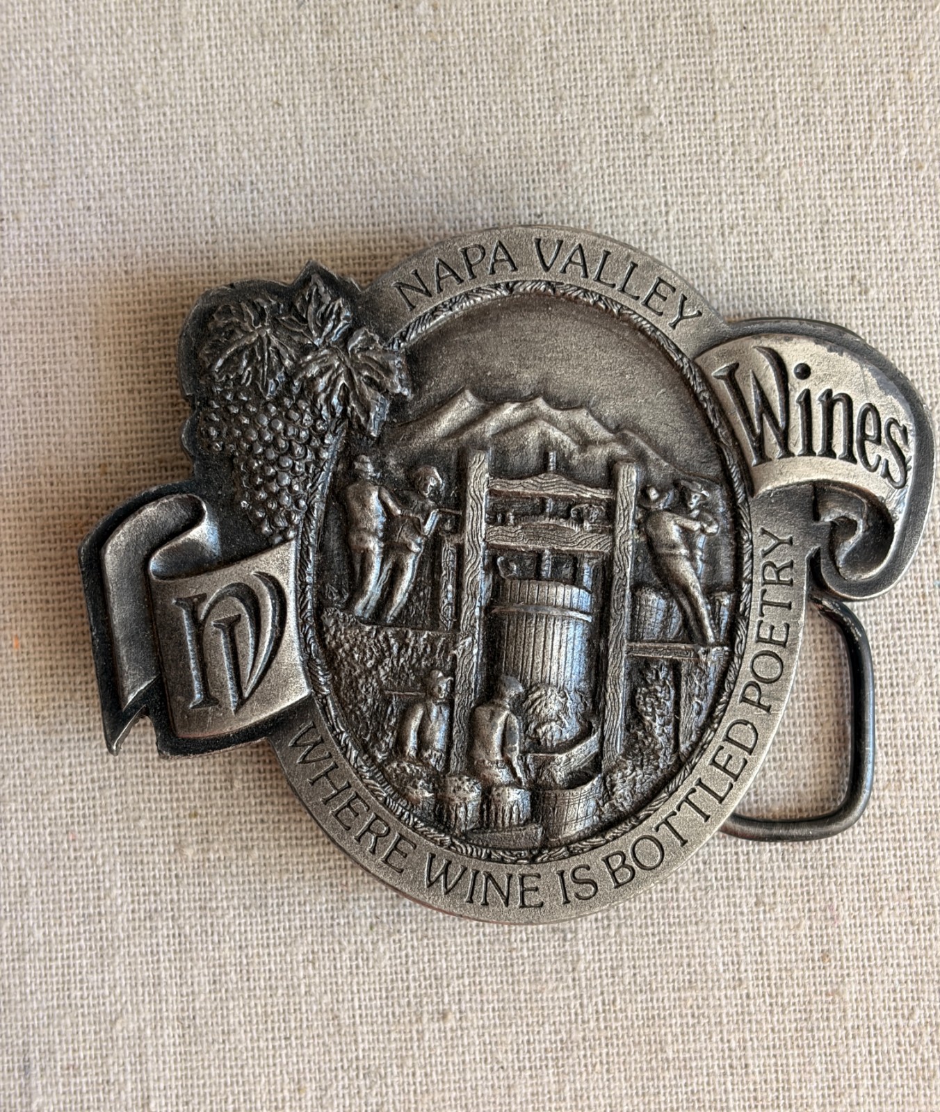 Vintage Belt Buckles 70&rsquo;s & 80&rsquo;s Oregon Deer Montana California Napa Wine