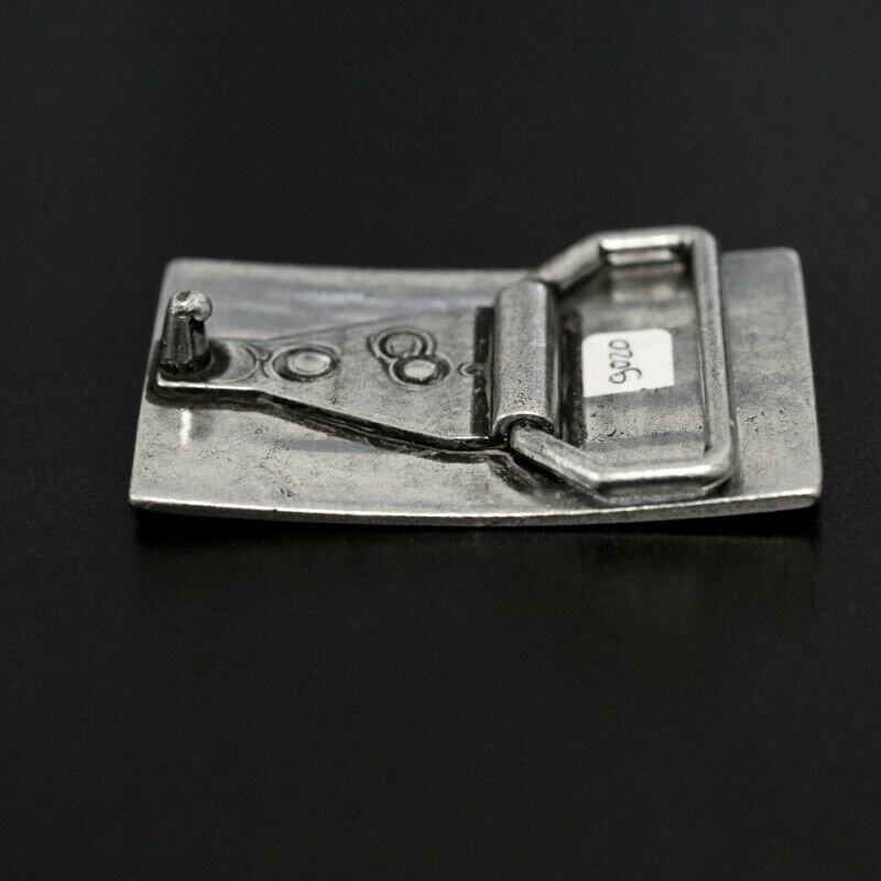 Rectangular Metal Effect Spiral Ornament Belt Buckle, Modern & Timeless