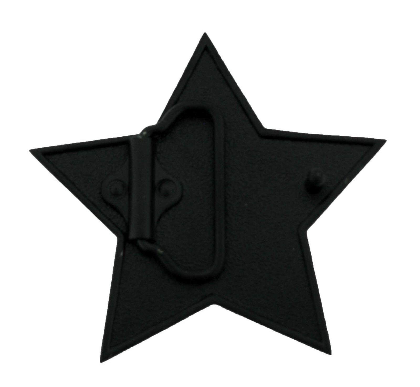 High-end New Big Star Belt Buckle Black Metal Rhinestones Out Blinged Rock Women