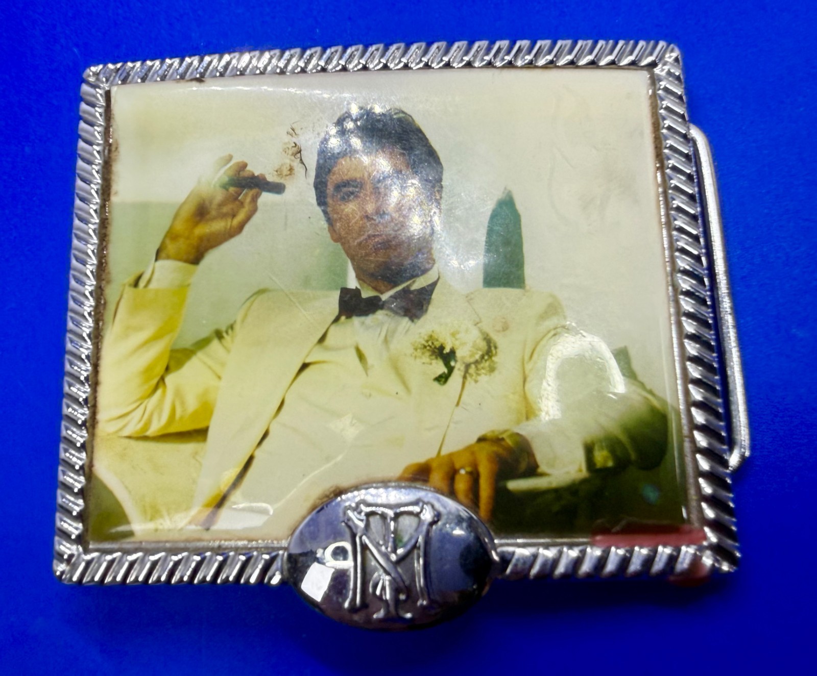 Scarface Movie Al Pacino Tony Montana Cigar Photo Universal Studios Belt Buckle