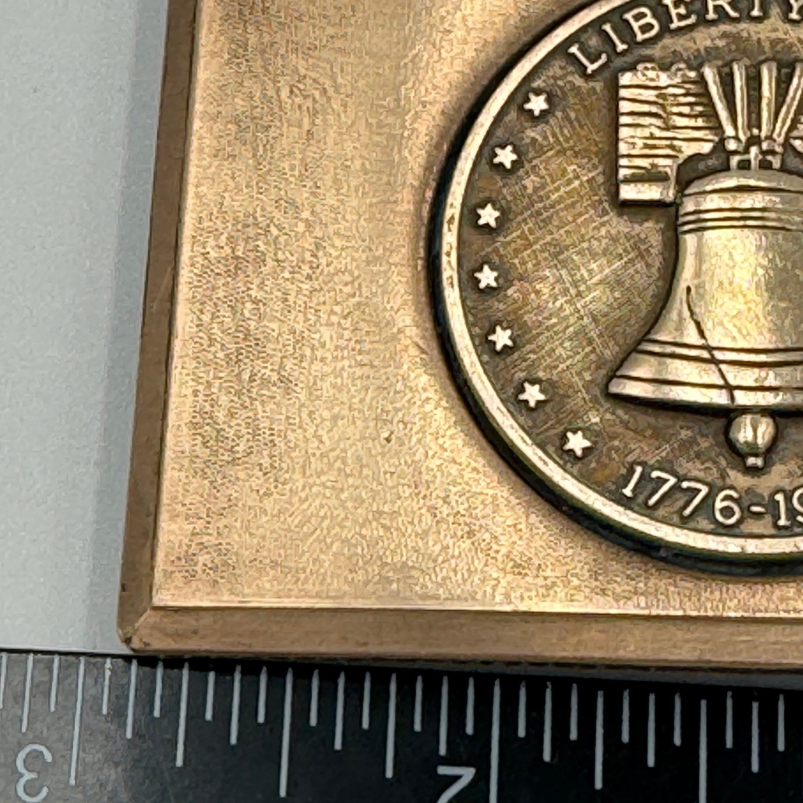 Vintage Liberty Bell Bicentennial 1776-1976 Brass Tone Belt Buckle Americana