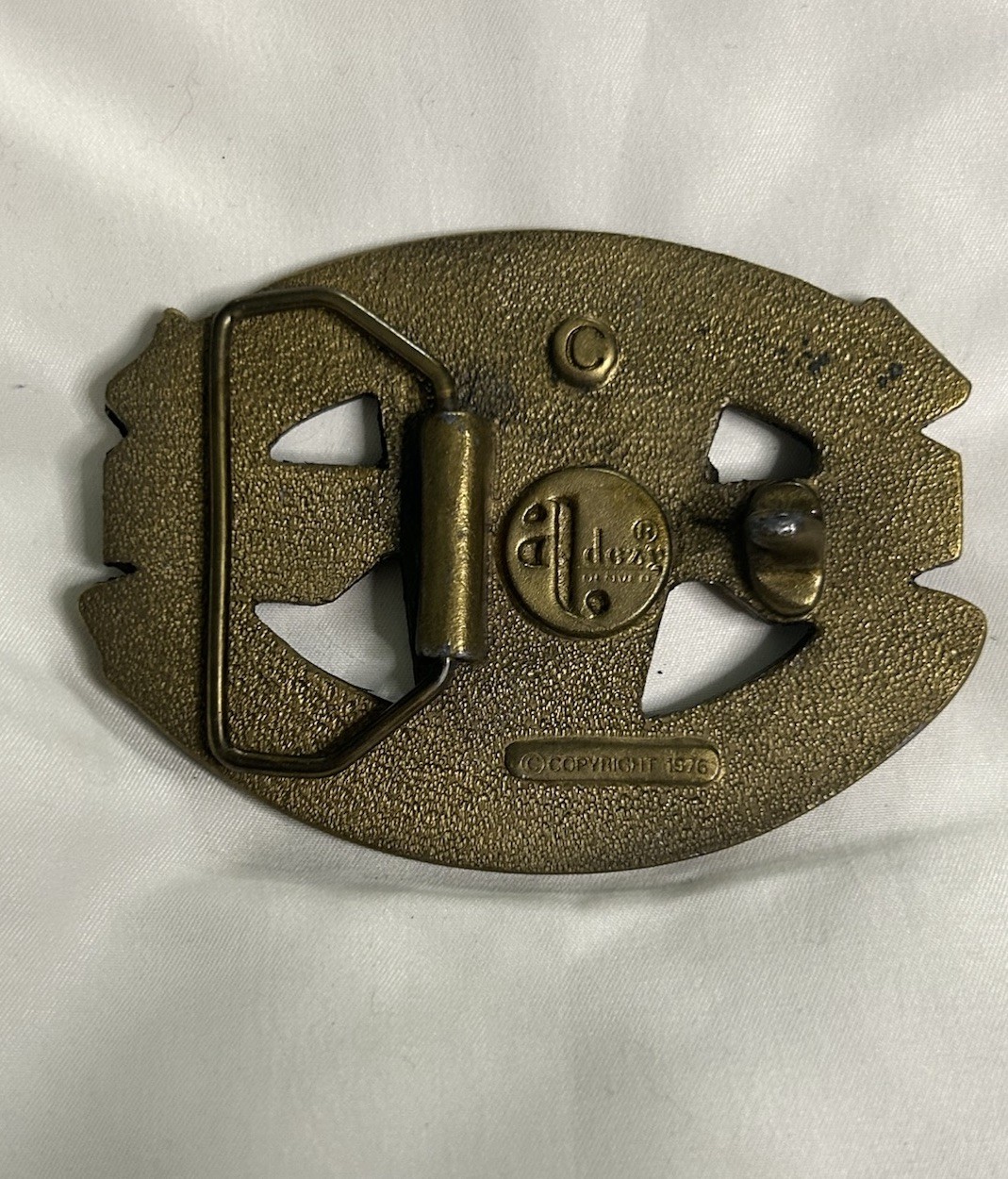 Dezy Belt Buckle 1976 Fabulous Las Vegas Dice Playing Cards