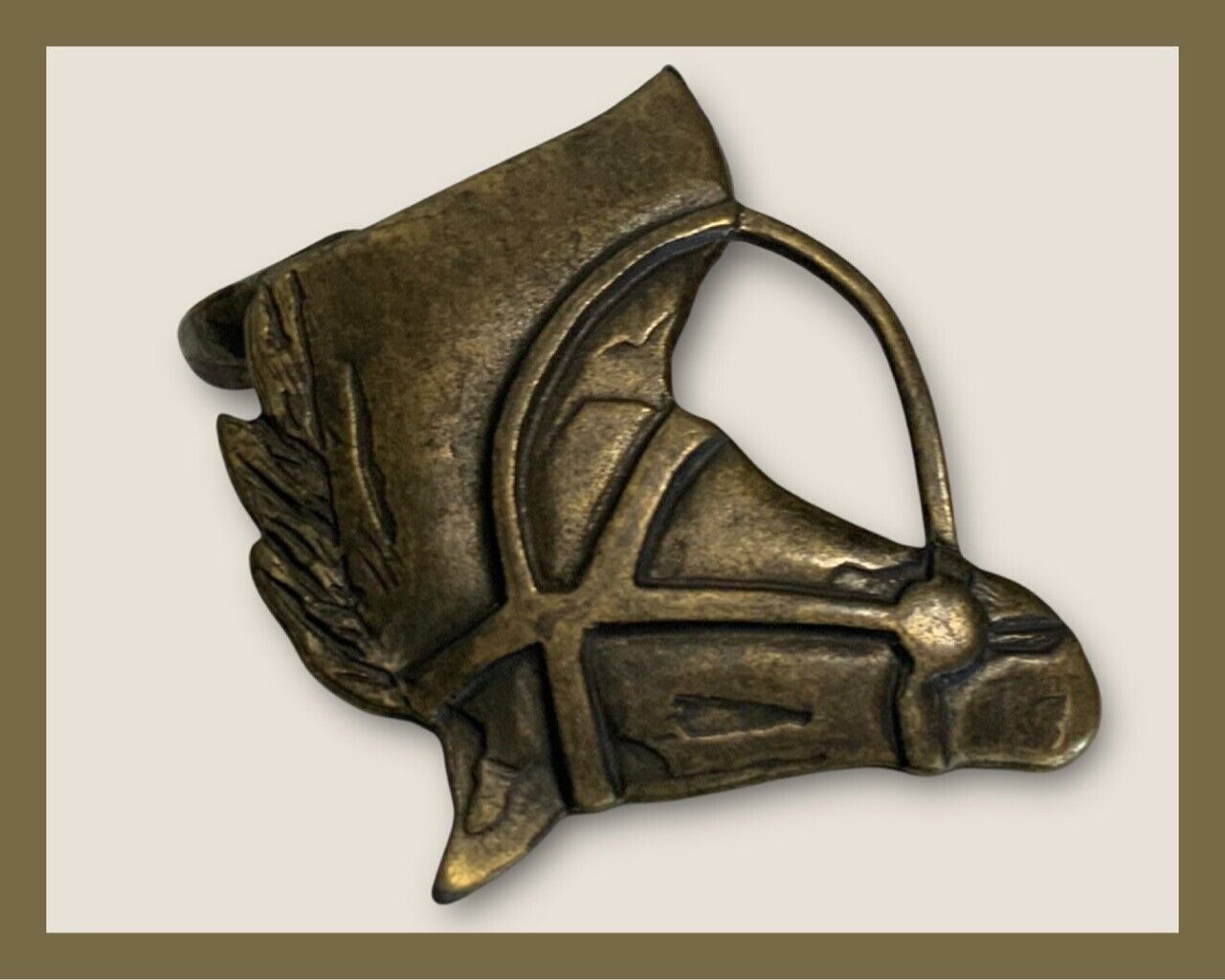 Vtg Horse Head W/Bridle Belt Buckle-Made In Italy – 2½ x 2¼” – 100% Zinc – NWT