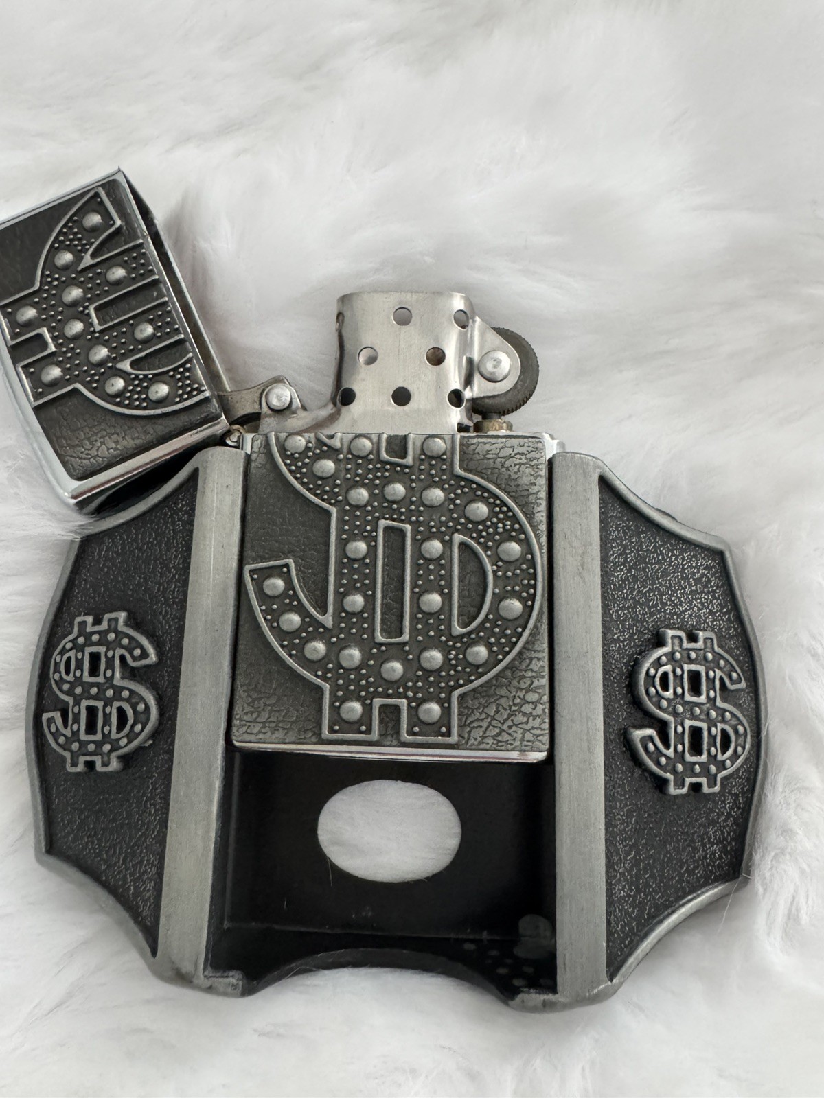 New Men’s Money Sign Lighter Buckle Belt Buckle New
