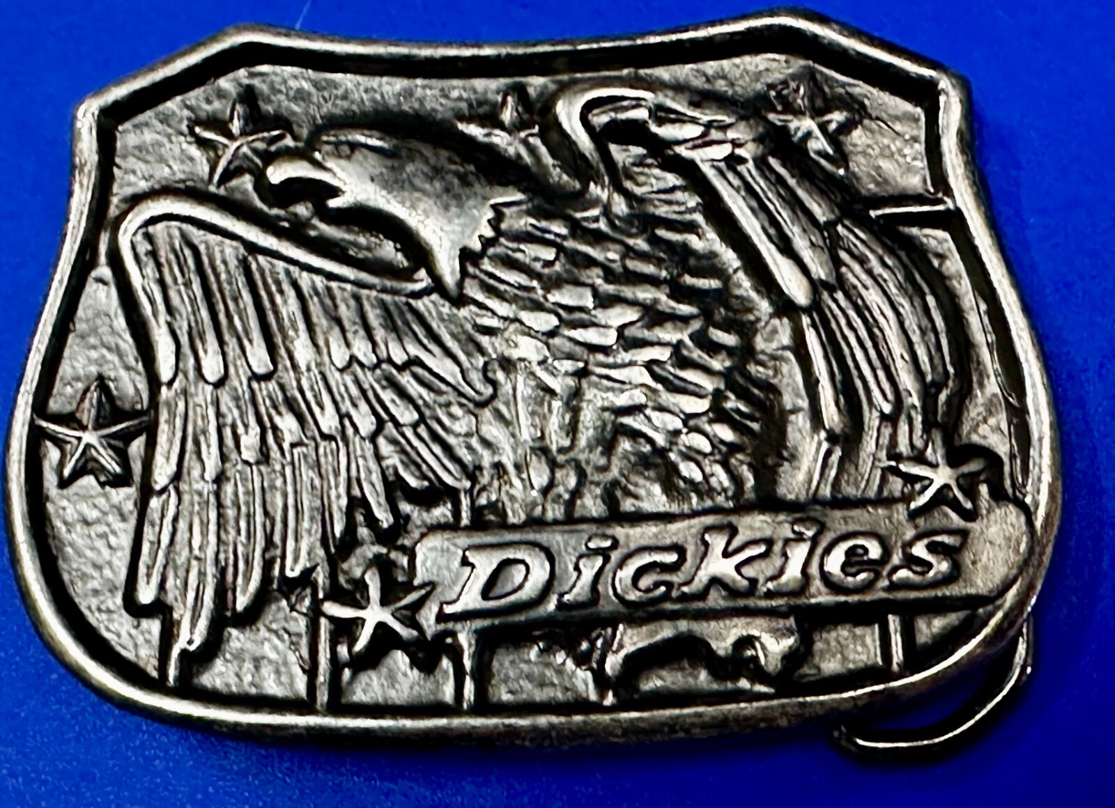 Dickies Flying Eagle Spreading Wings Silver Tone Advertisement Belt Buckle