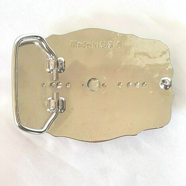 Belt Buckle Dancing Couple Made in the USA Embossed Black/Silver/Gold tone