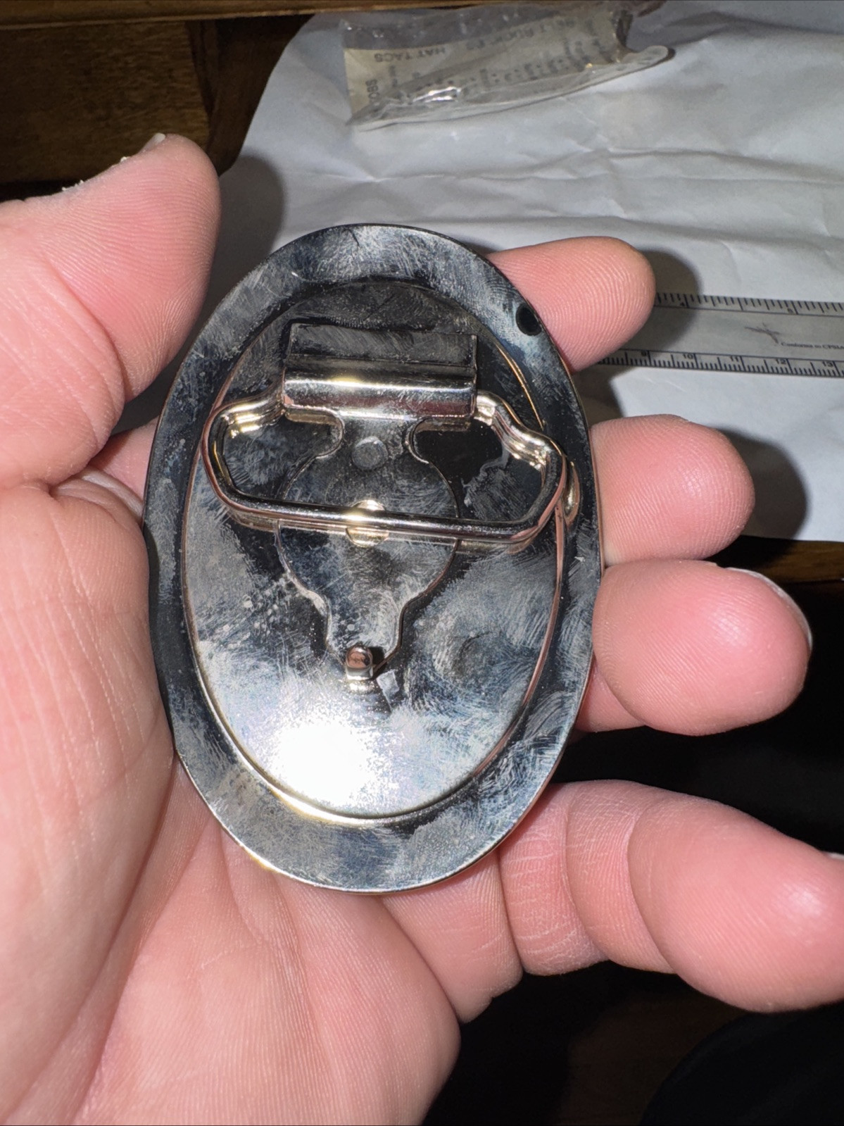 Vintage 111days Coal Miner Strike Memorial Silver Belt Buckle Rare Freeship